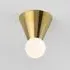 Cone Wall Ceiling Light - Brass, Glass