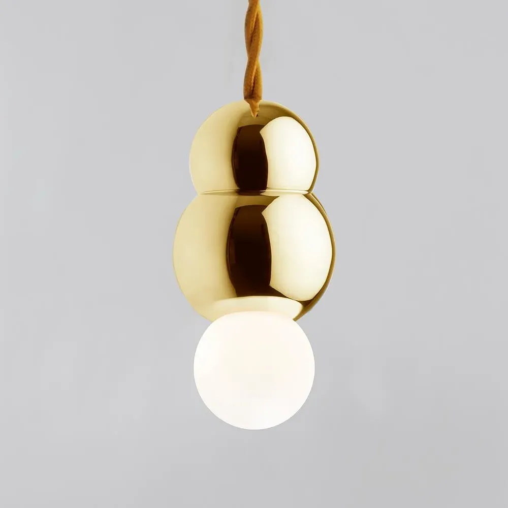 Large Ball Pendant Light - Black, Brass