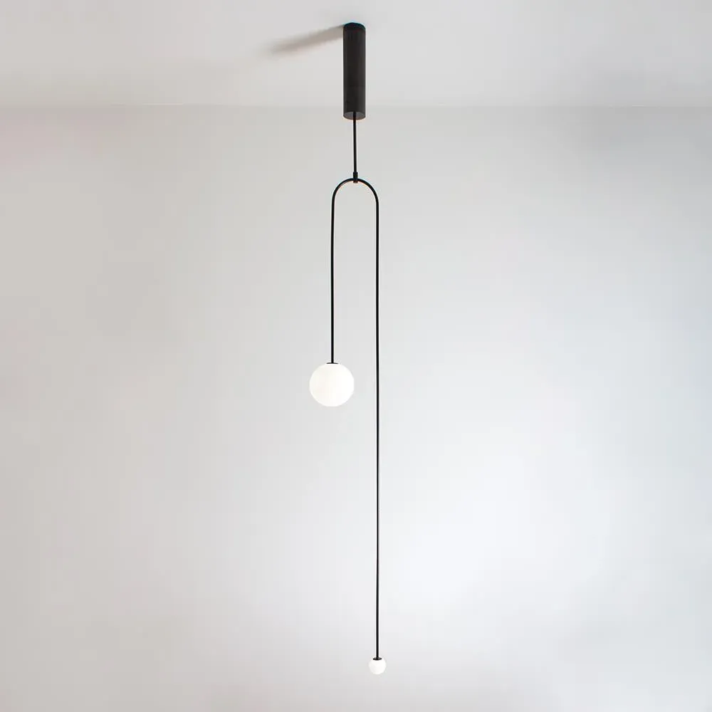 Mobile 7 Chandelier with Opal Glass Spheres image