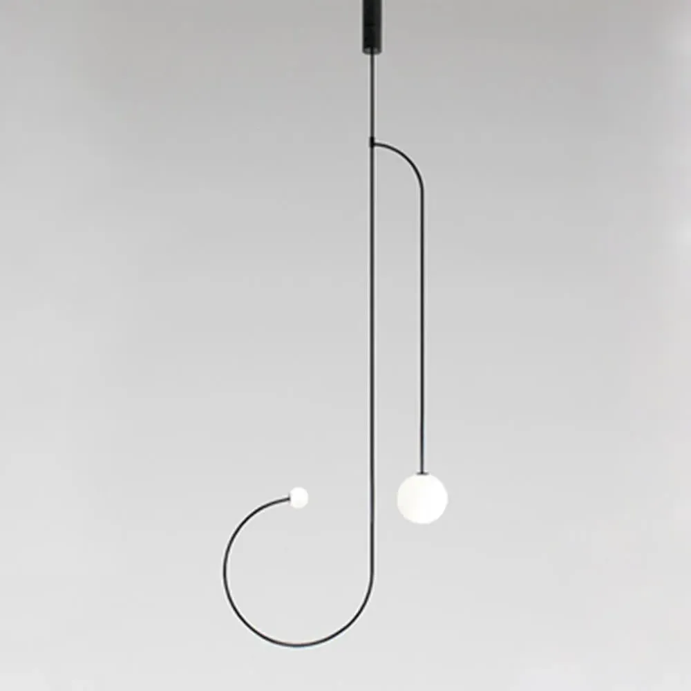 Mobile Chandelier with Glass Spheres - Opal image