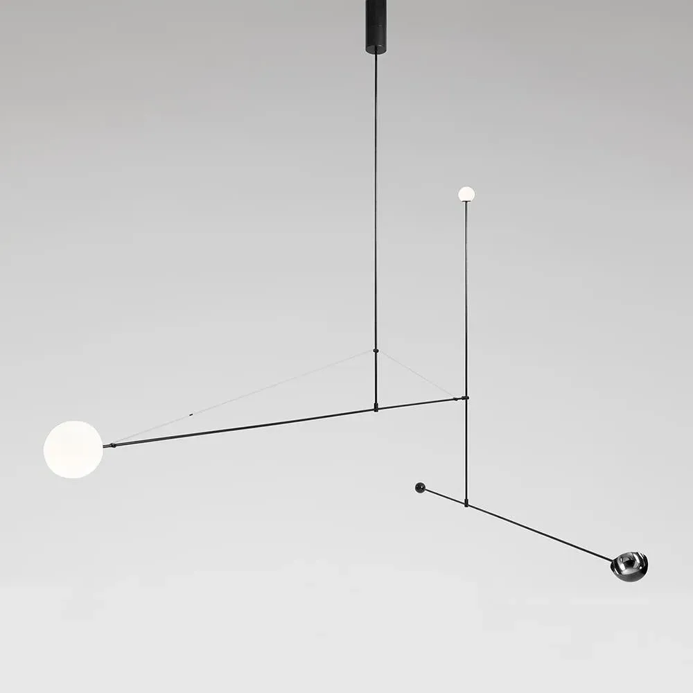 Mobile Chandelier with Rotating Elements - Glass image