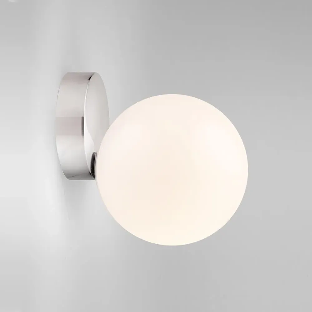 Wall Ceiling Light with Opal Glass - Nickel