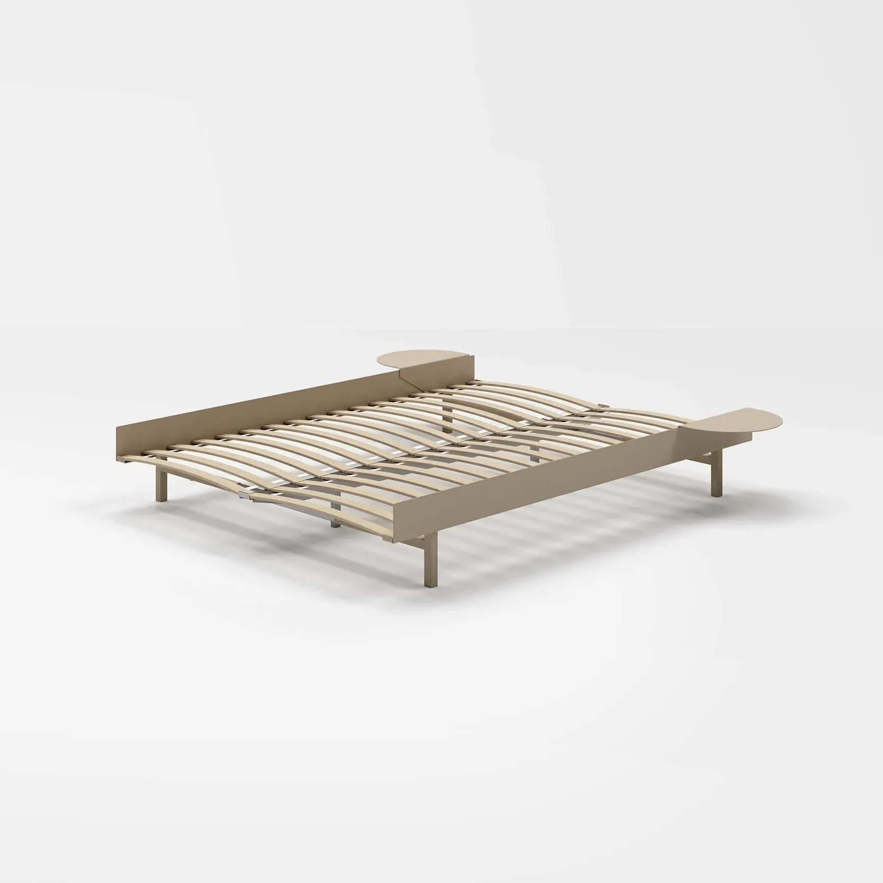 Double Bed Frame - Sand, Steel