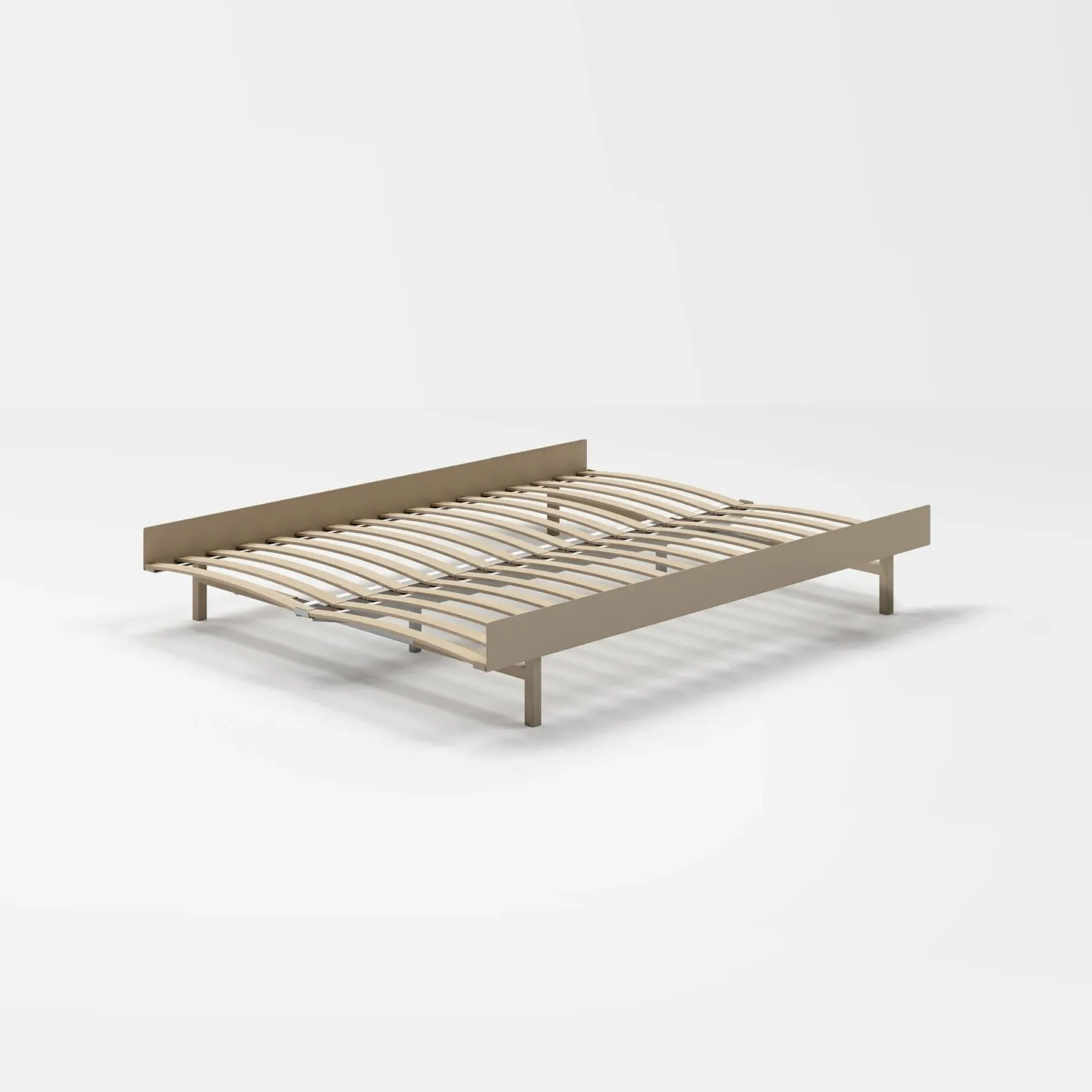 Double Bed Frame - Sand, Steel