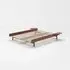 Double Bed Frame with Side Tables - Dusty Rose, Steel