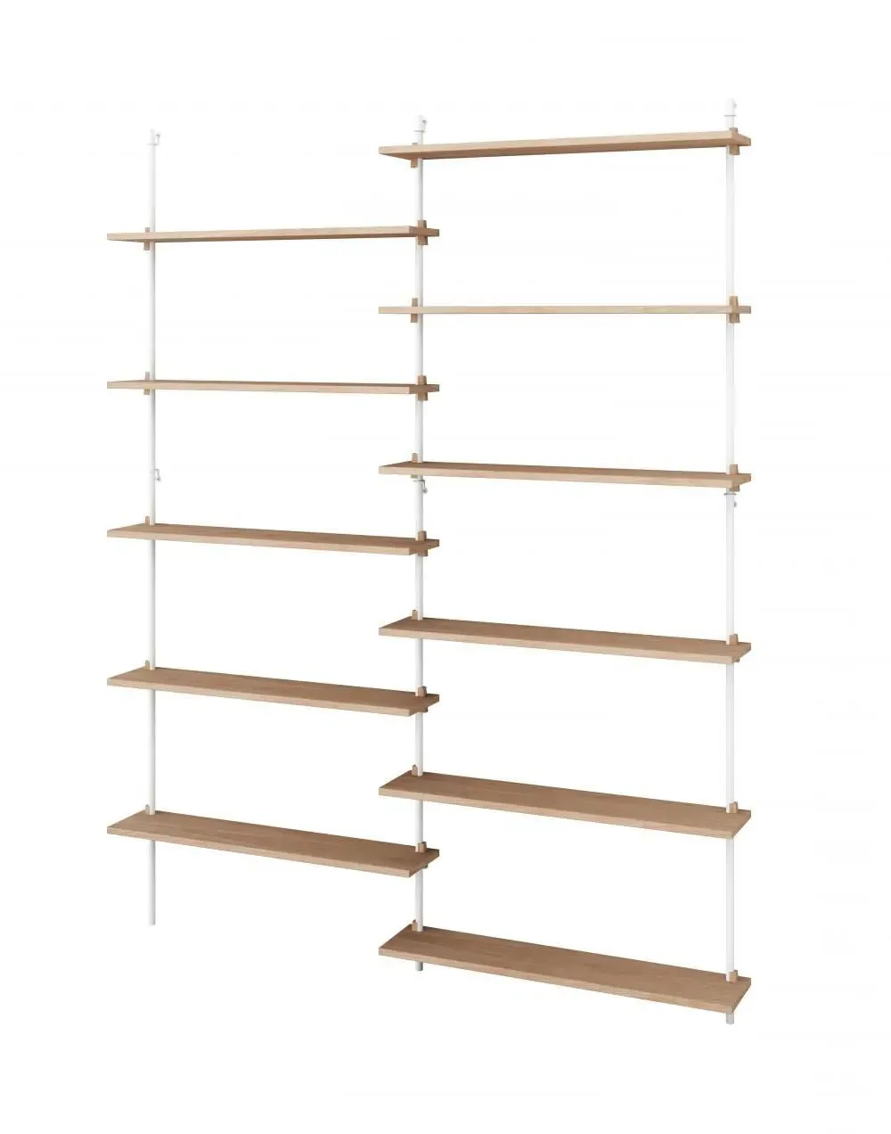 Extra Large Wall Shelving Set Double - Black, Steel