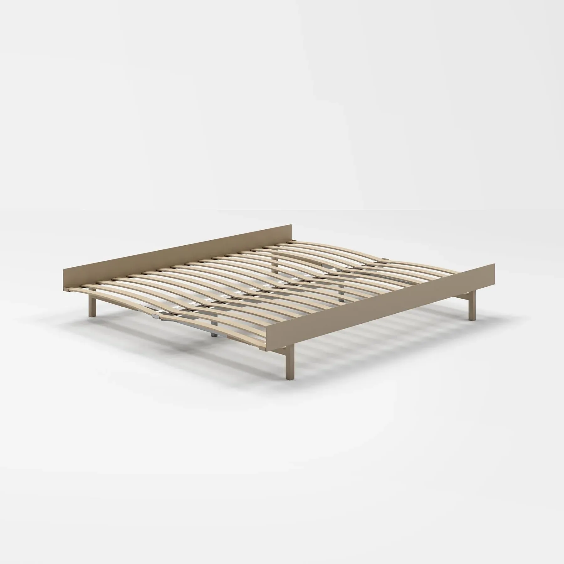 King Bed Frame - Sand, Steel