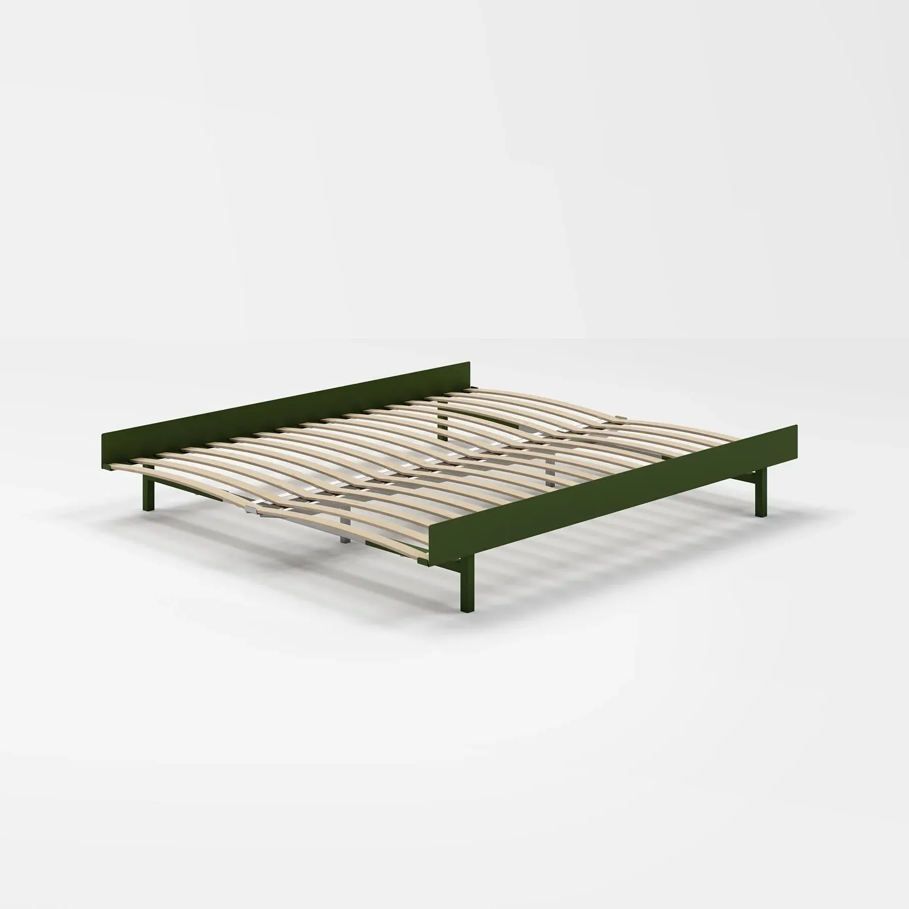 King Size Bed Frame - Pine Green, Steel