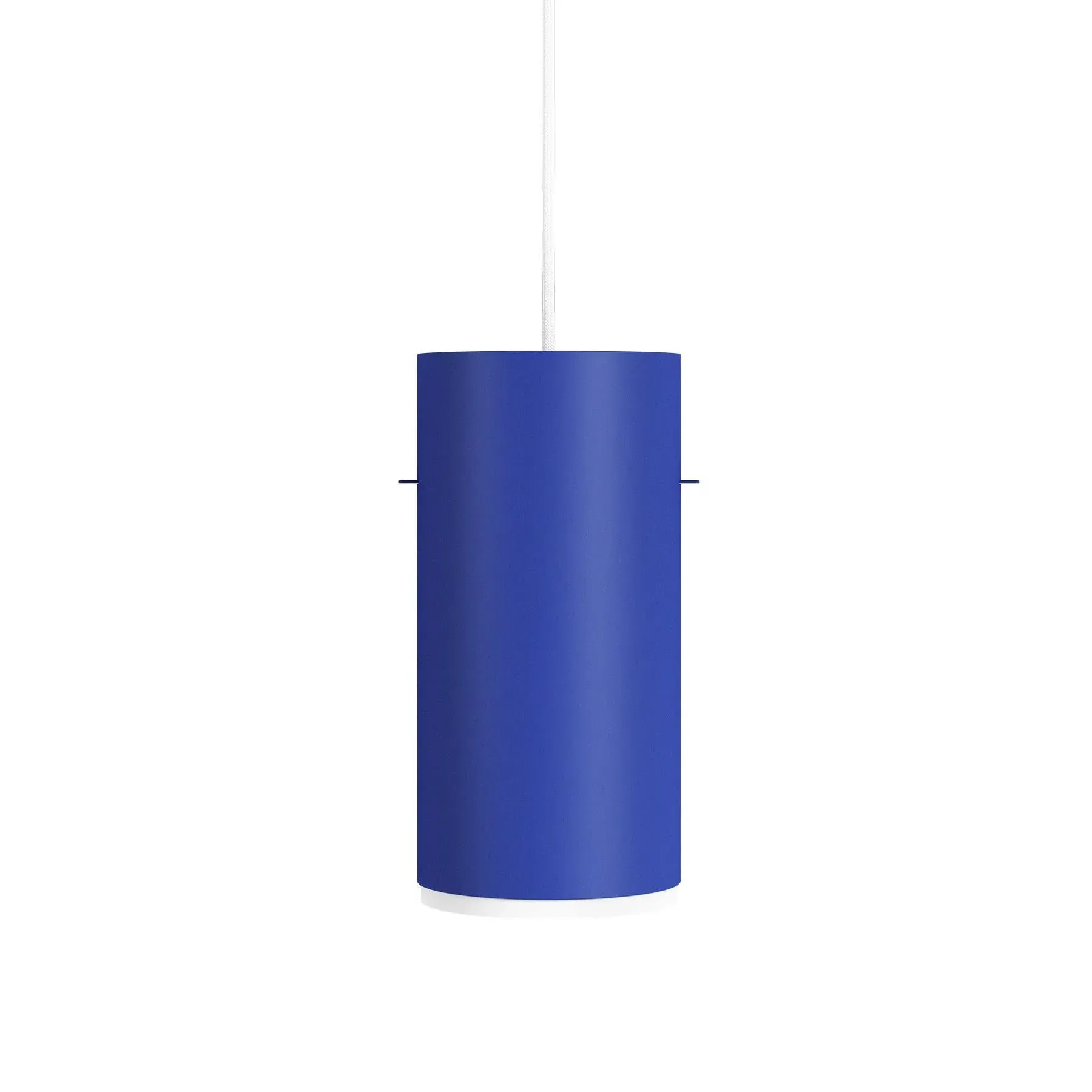 Large Tube Pendant Light - Deep Blue, Aluminium
