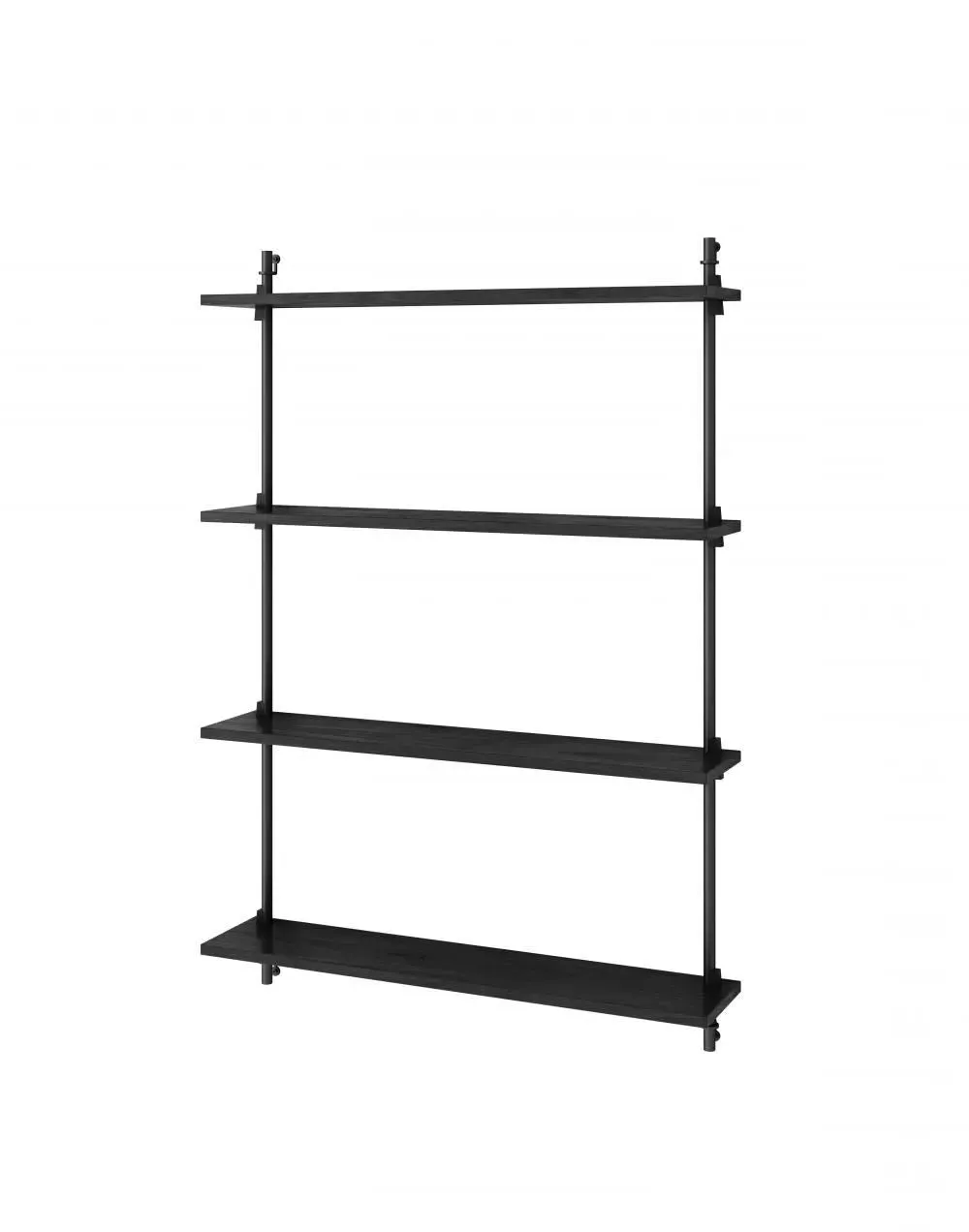 Medium Wall Shelving Set - Black, Steel
