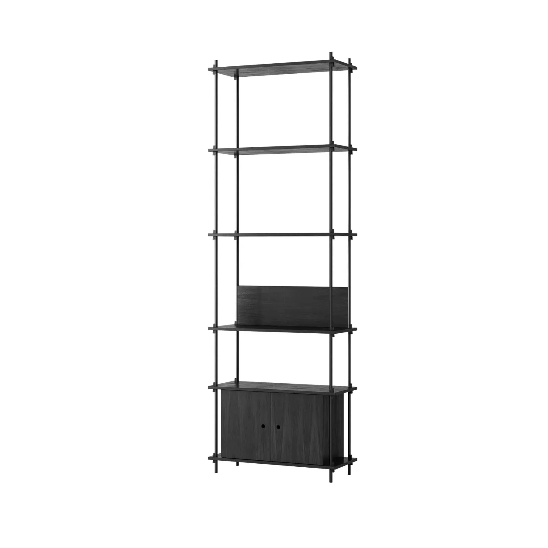 Modular Shelving System with Cabinet - Black image