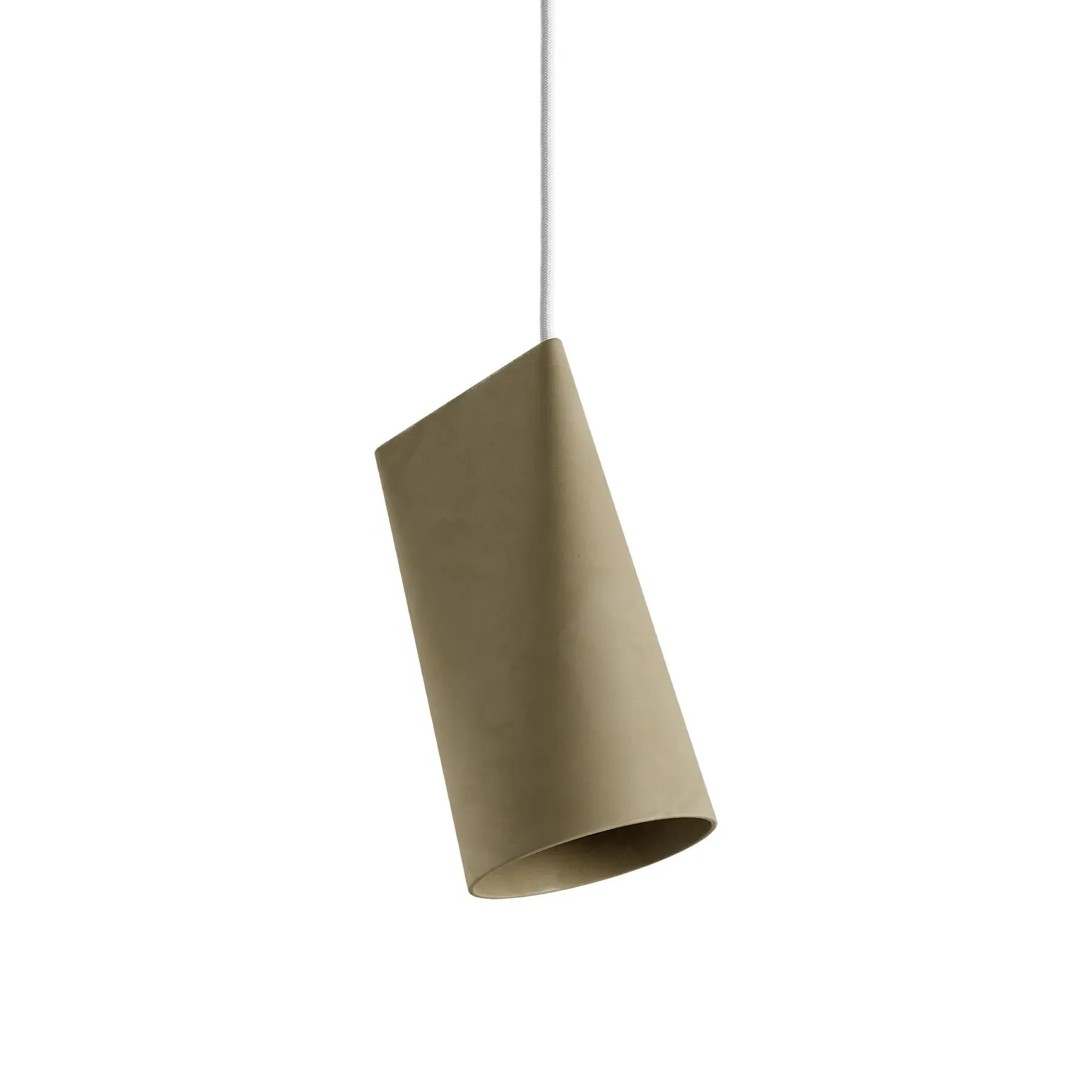 Narrow Pendant Light - Olive, Ceramic image