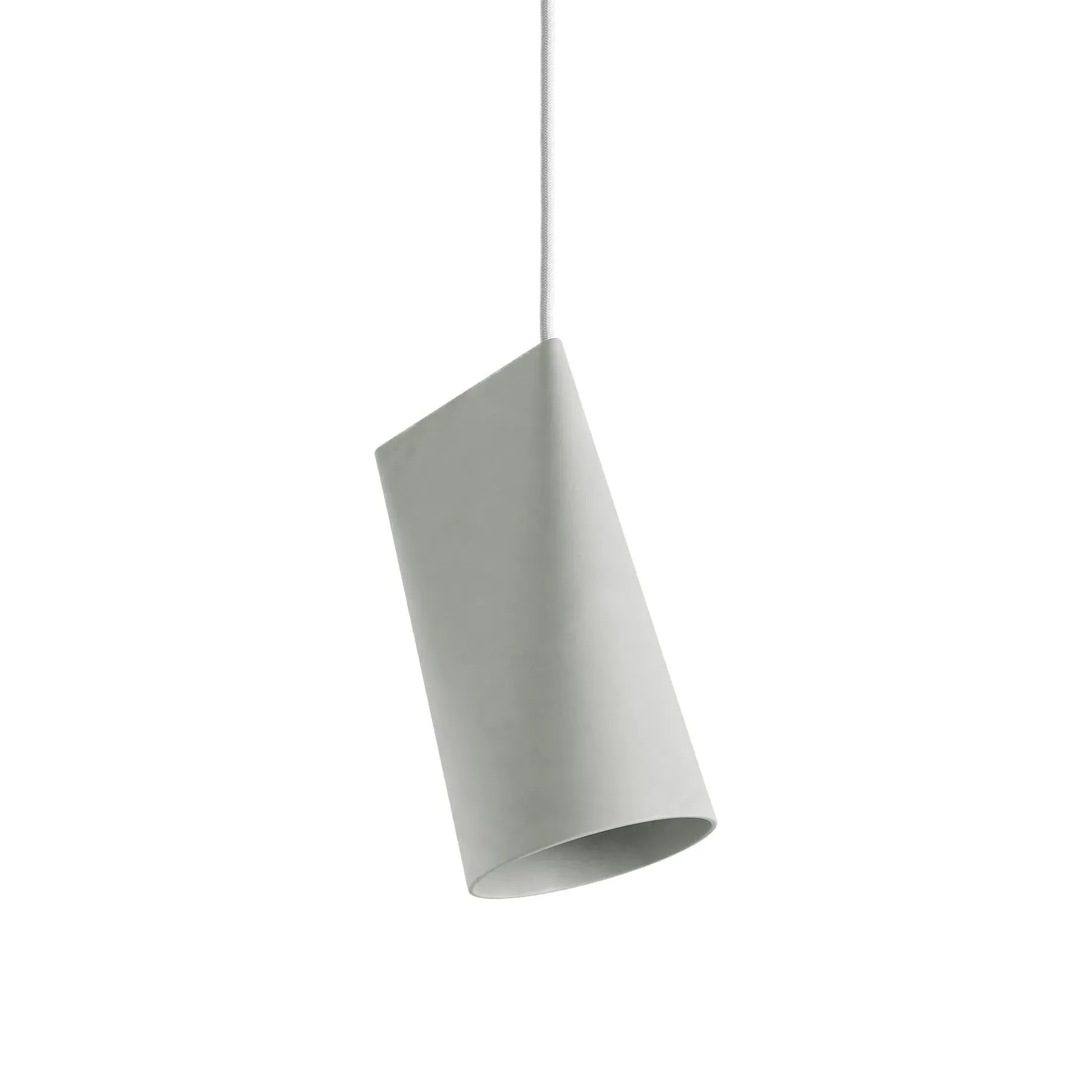 Narrow Pendant Light Rotatable - Light Grey, Ceramic
