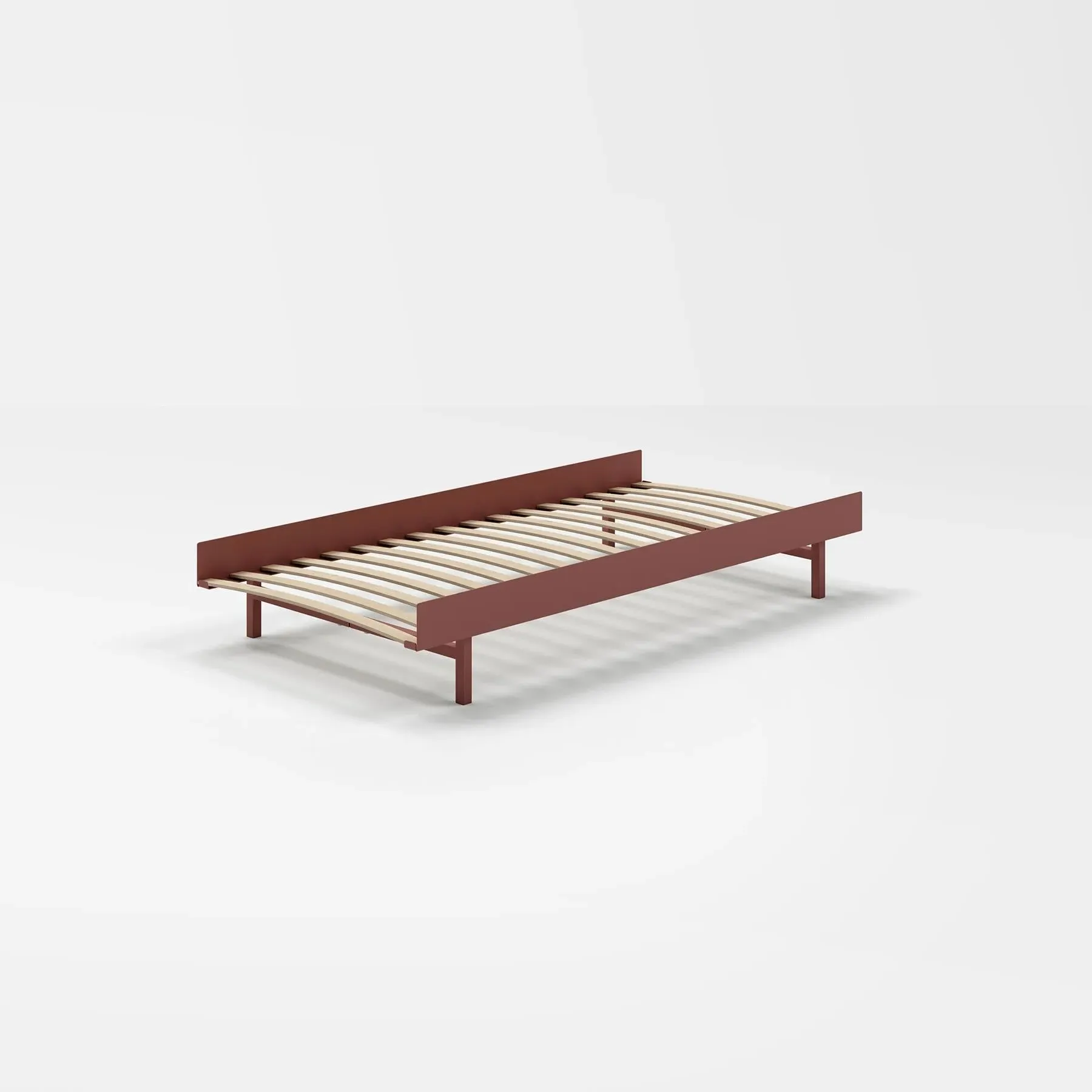 Single Bed Frame - Dusty Rose, Steel image