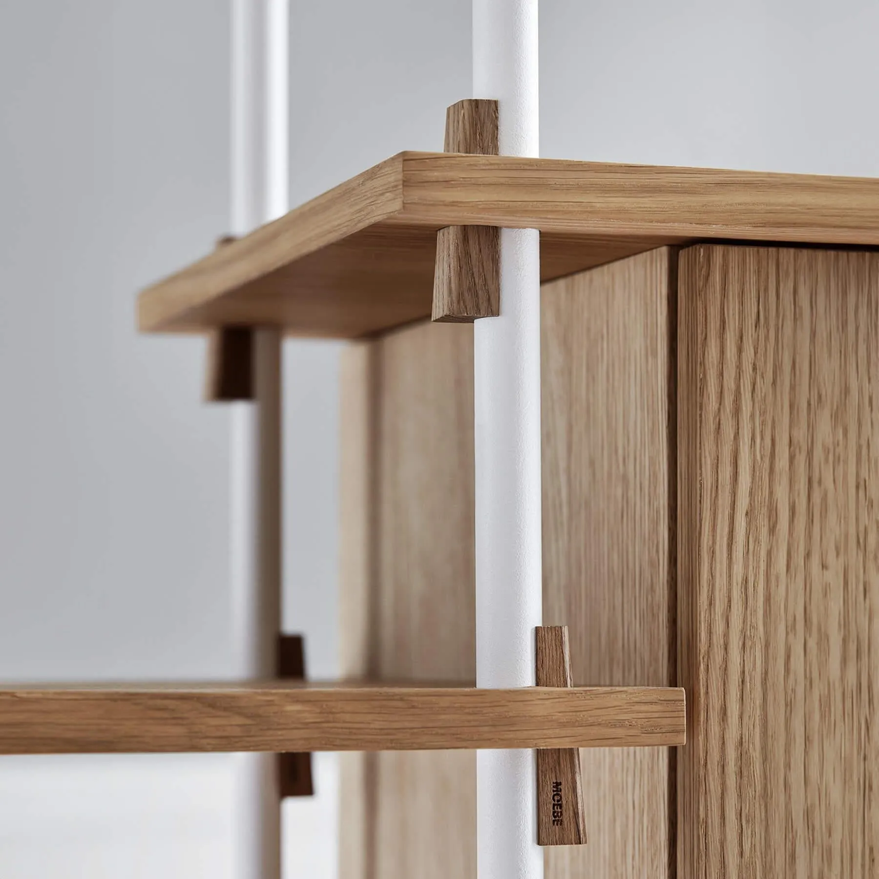 Single Shelving System with Cabinet - Black