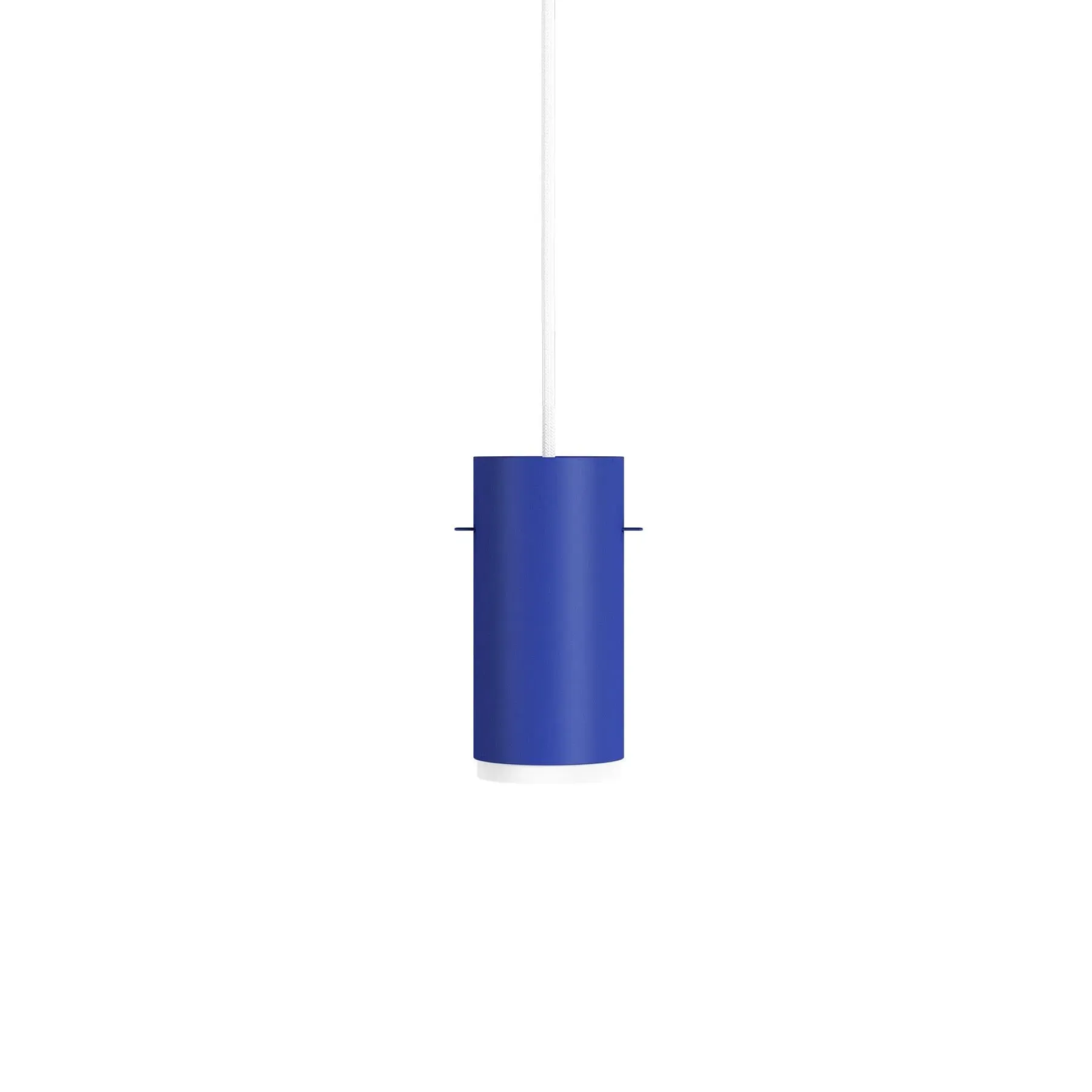 Small Tube Pendant Light - Deep Blue, Aluminium