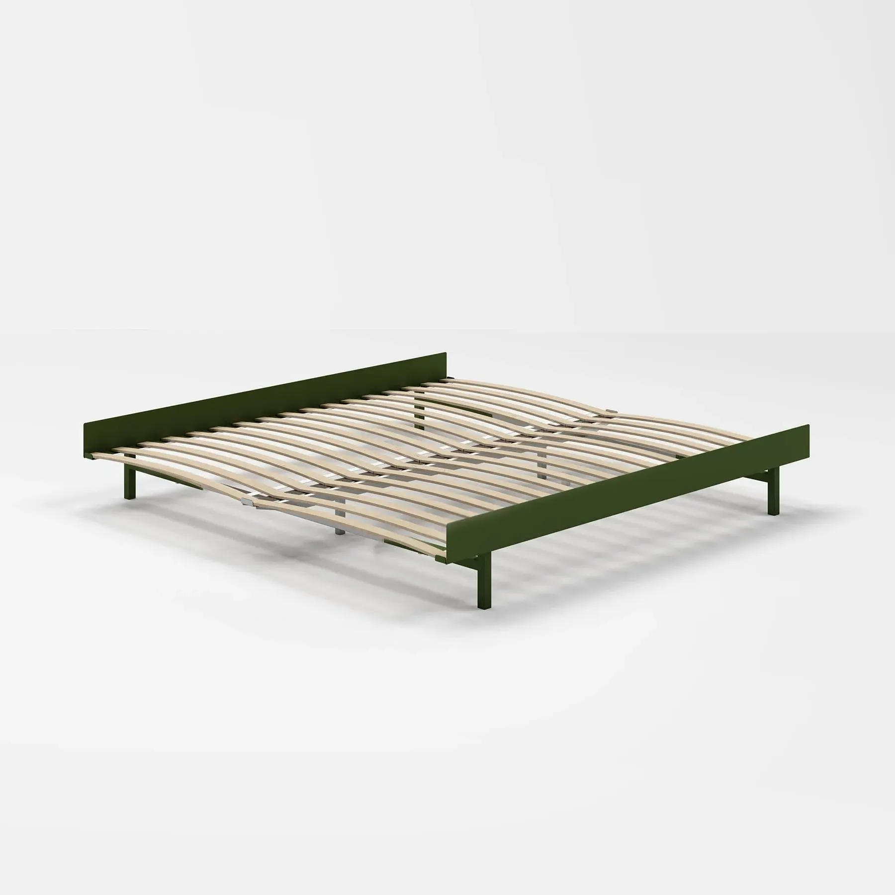 Super King Bed Frame - Pine Green, Steel