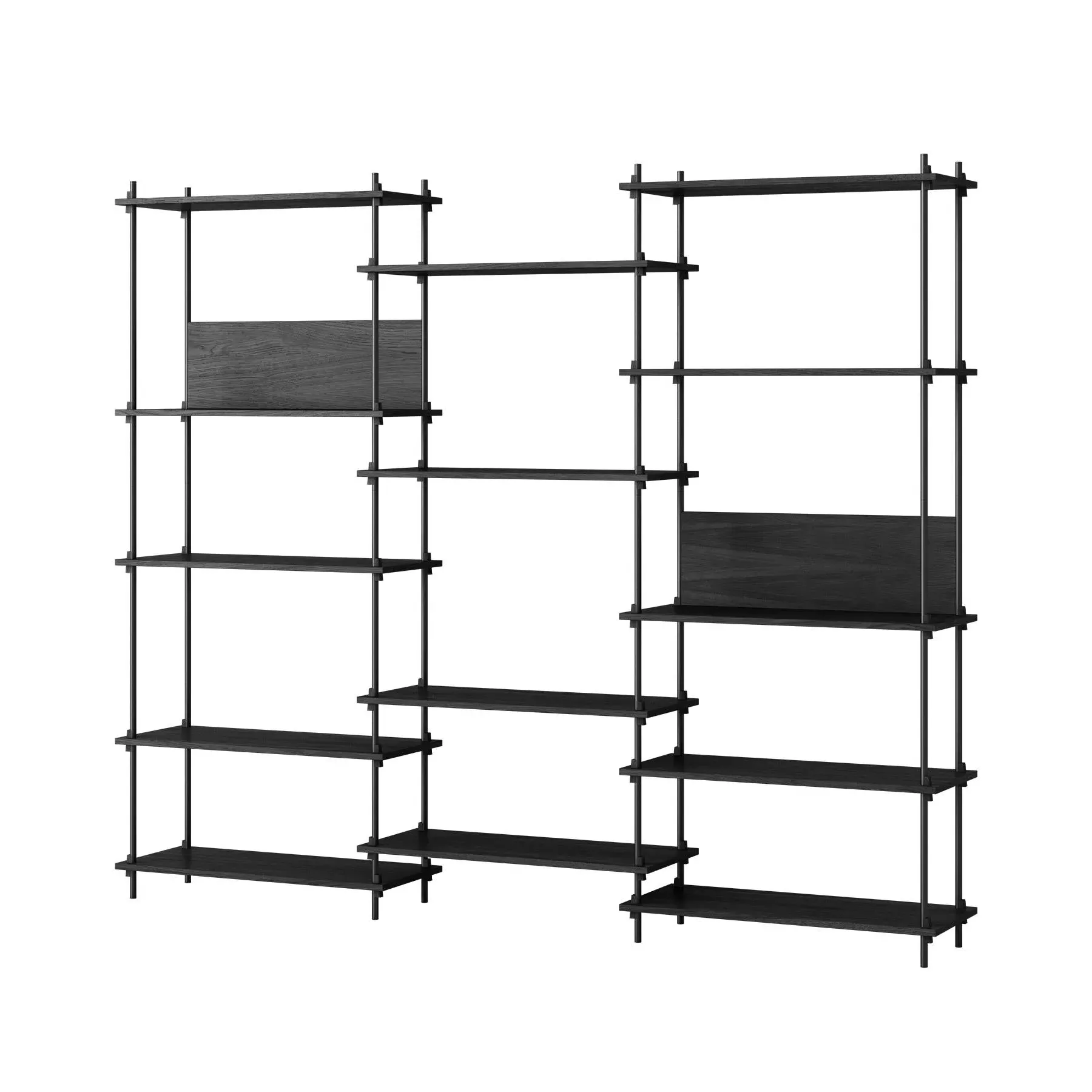 Triple L-Shelf System - Black