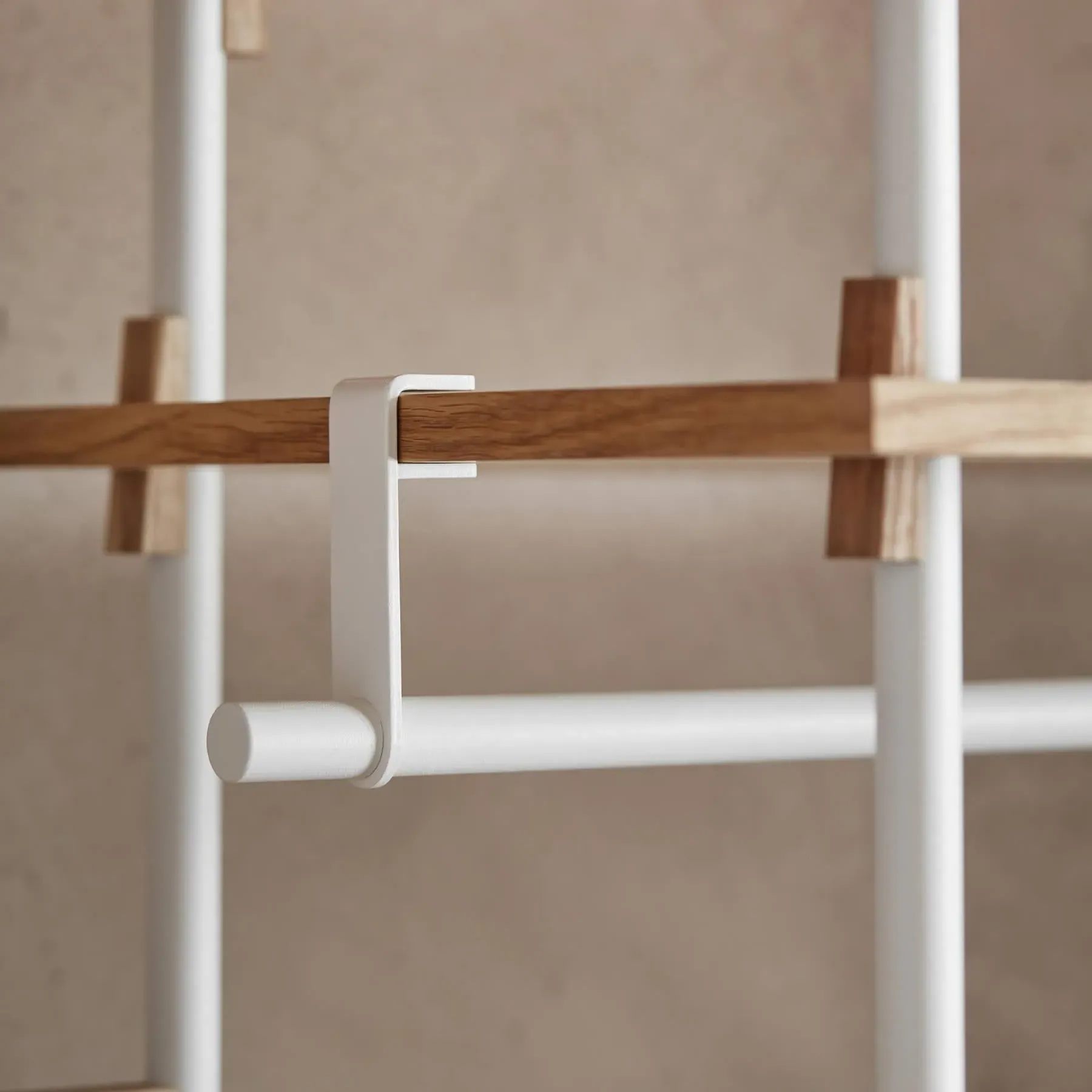 Triple Shelving System with Rails - Grey, Oak