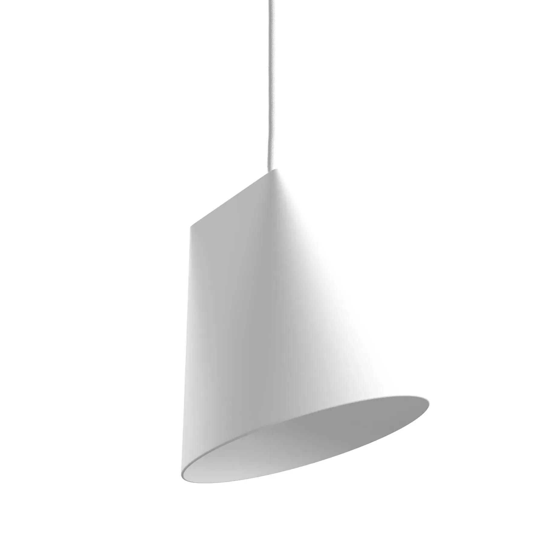 Wide Pendant Light Rotatable - White, Ceramic