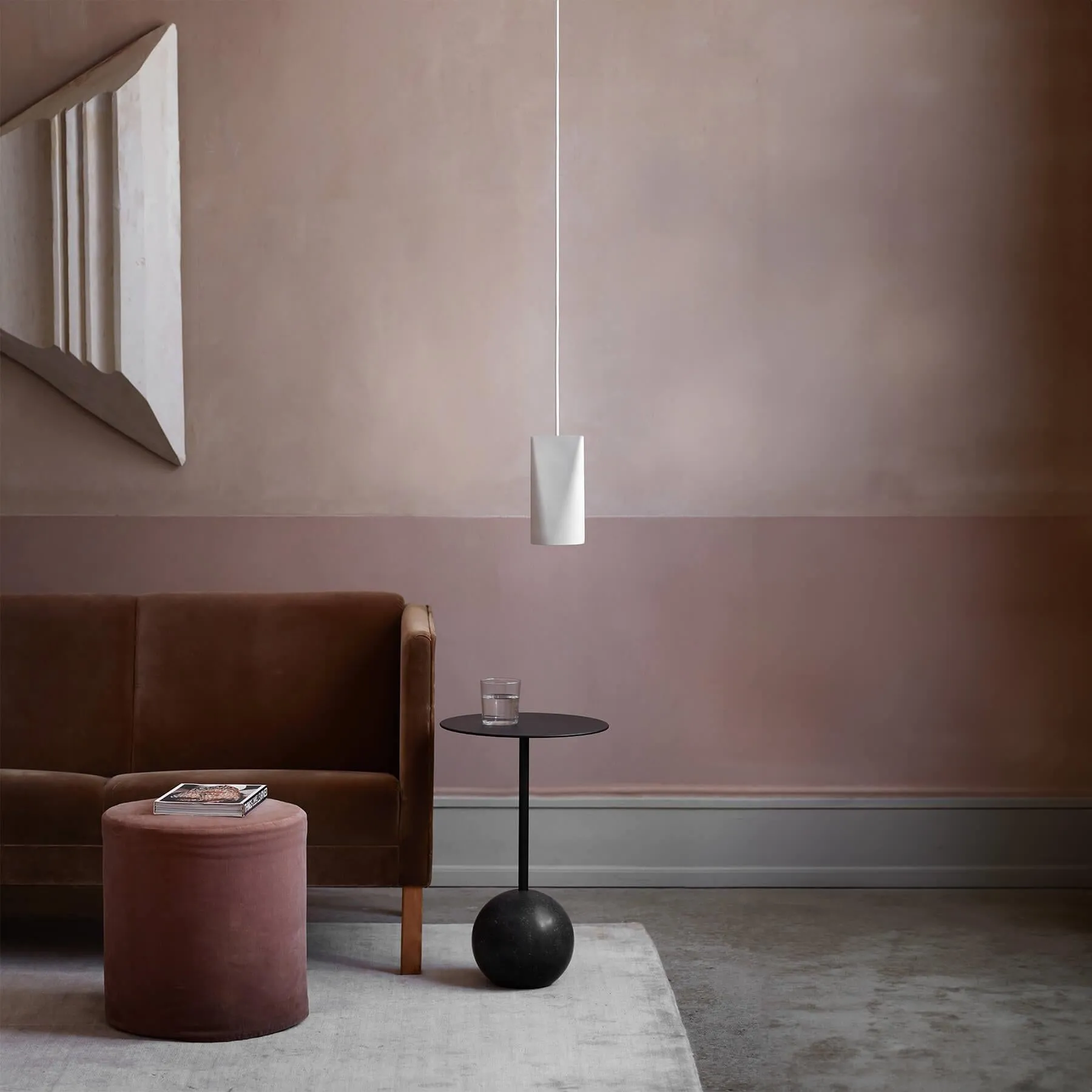 Wide Pendant Light - Terracotta, Ceramic
