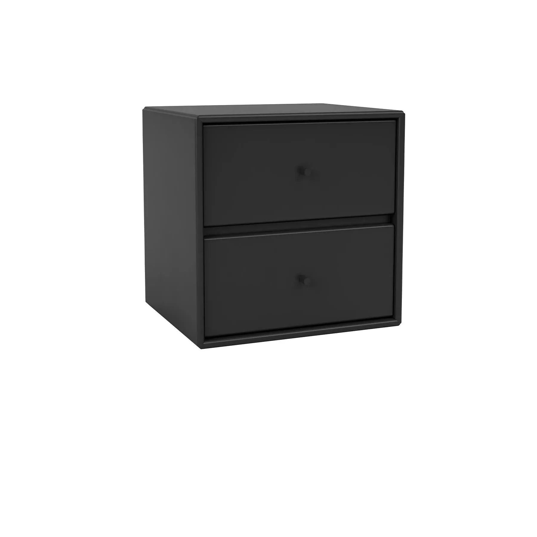 2-Drawer Bedside Table - Black
