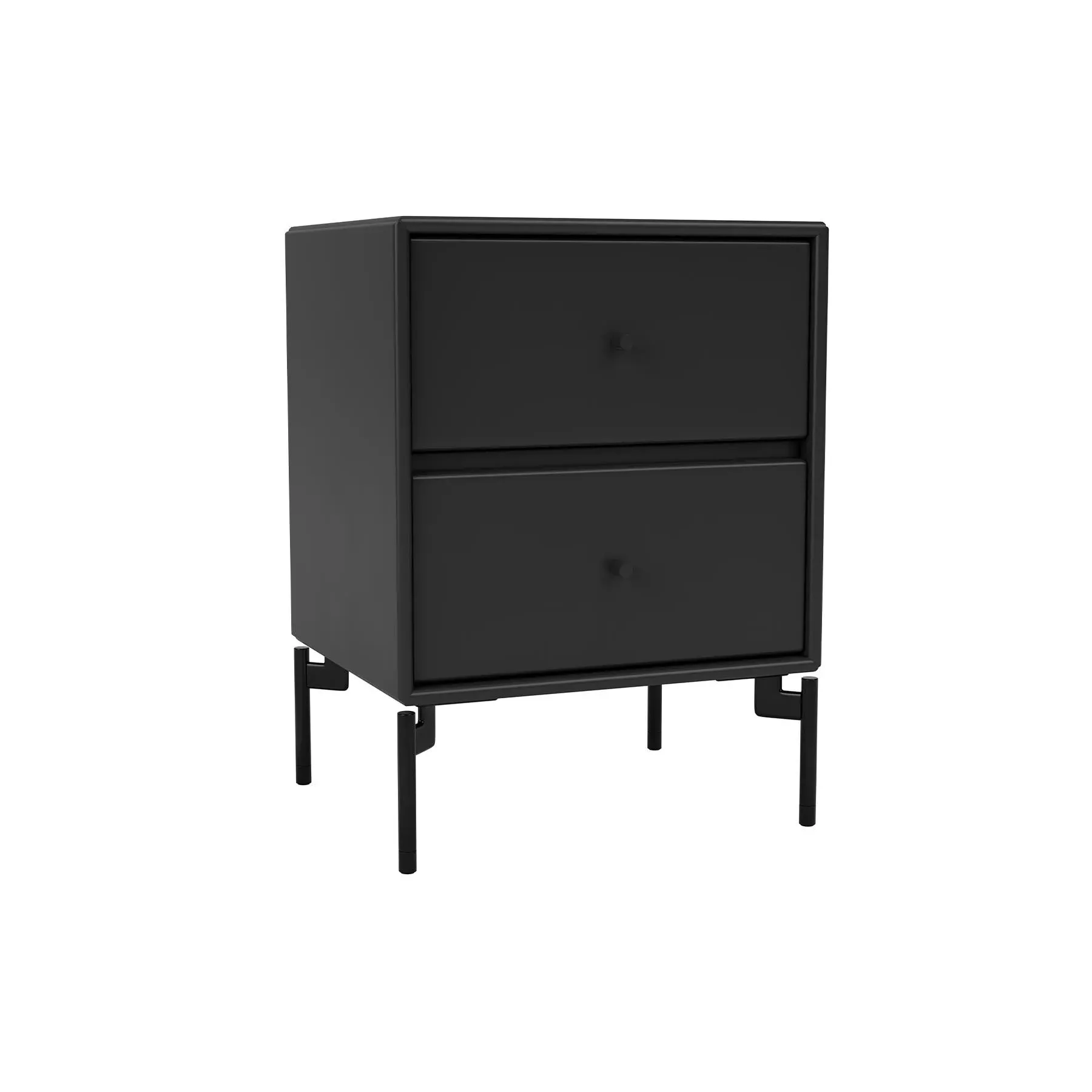 2-Drawer Bedside Table - Black