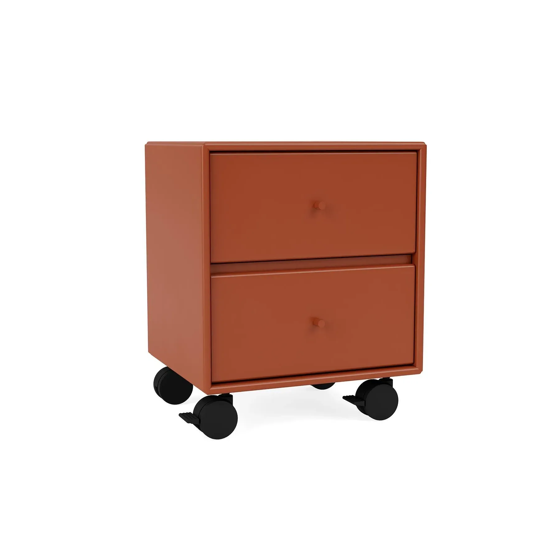 2-Drawer Bedside Table with Castors - Hokkaido