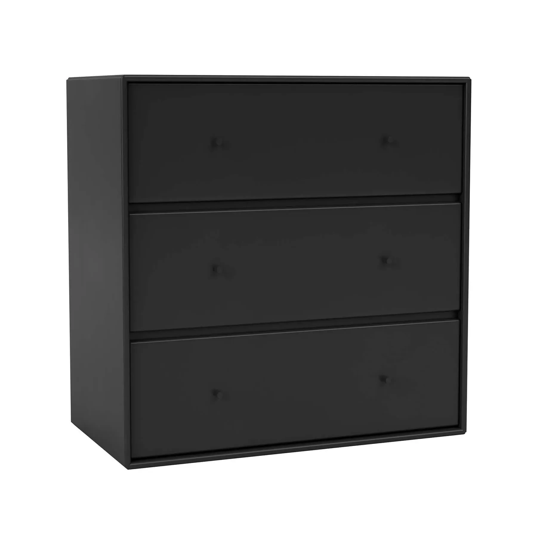 3-Drawer Dresser Wall Mounted - Black