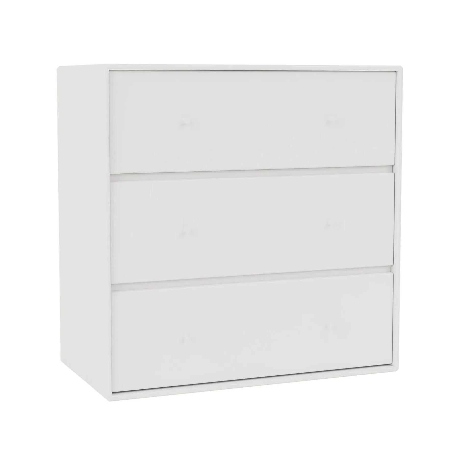3-Drawer Dresser Wall Mounted - White