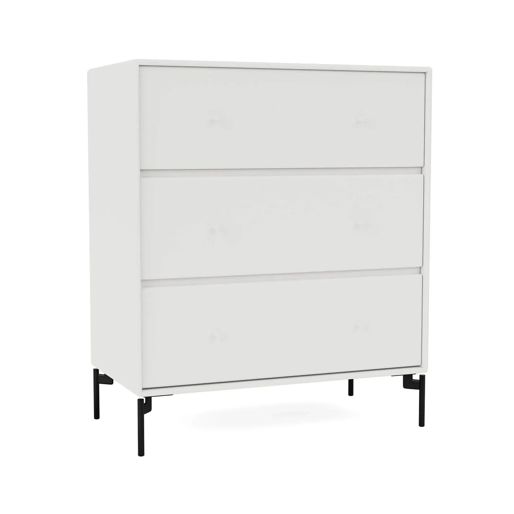 3-Drawer Dresser with Legs - White