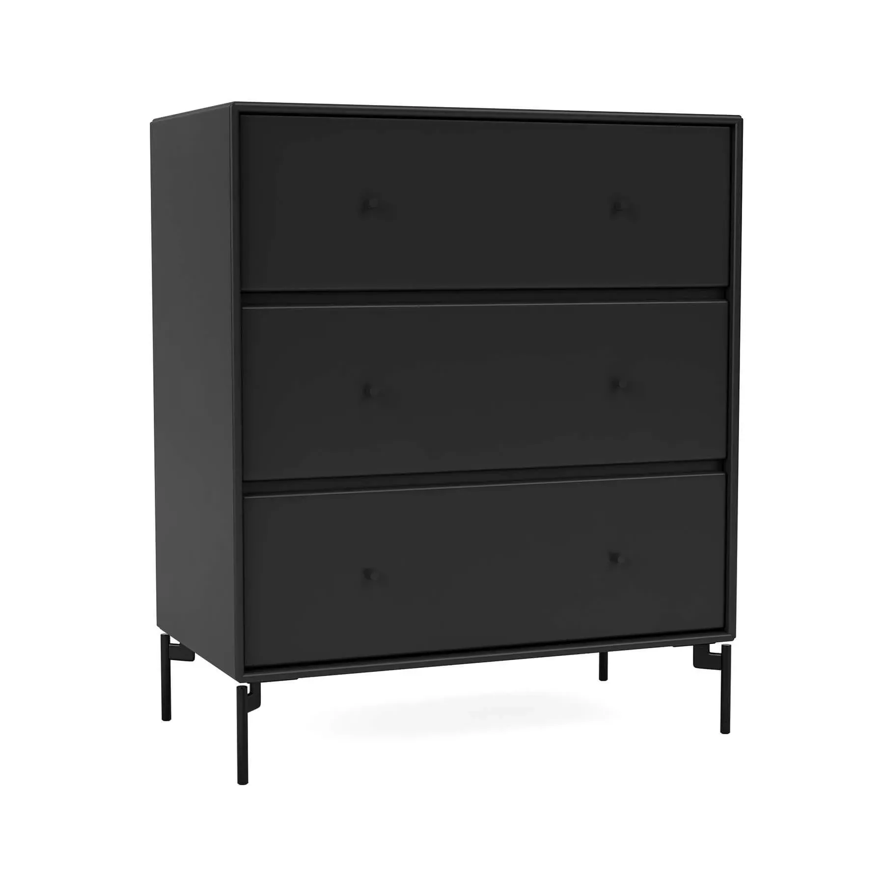 3-Drawer Dresser with Plinth - Ruby