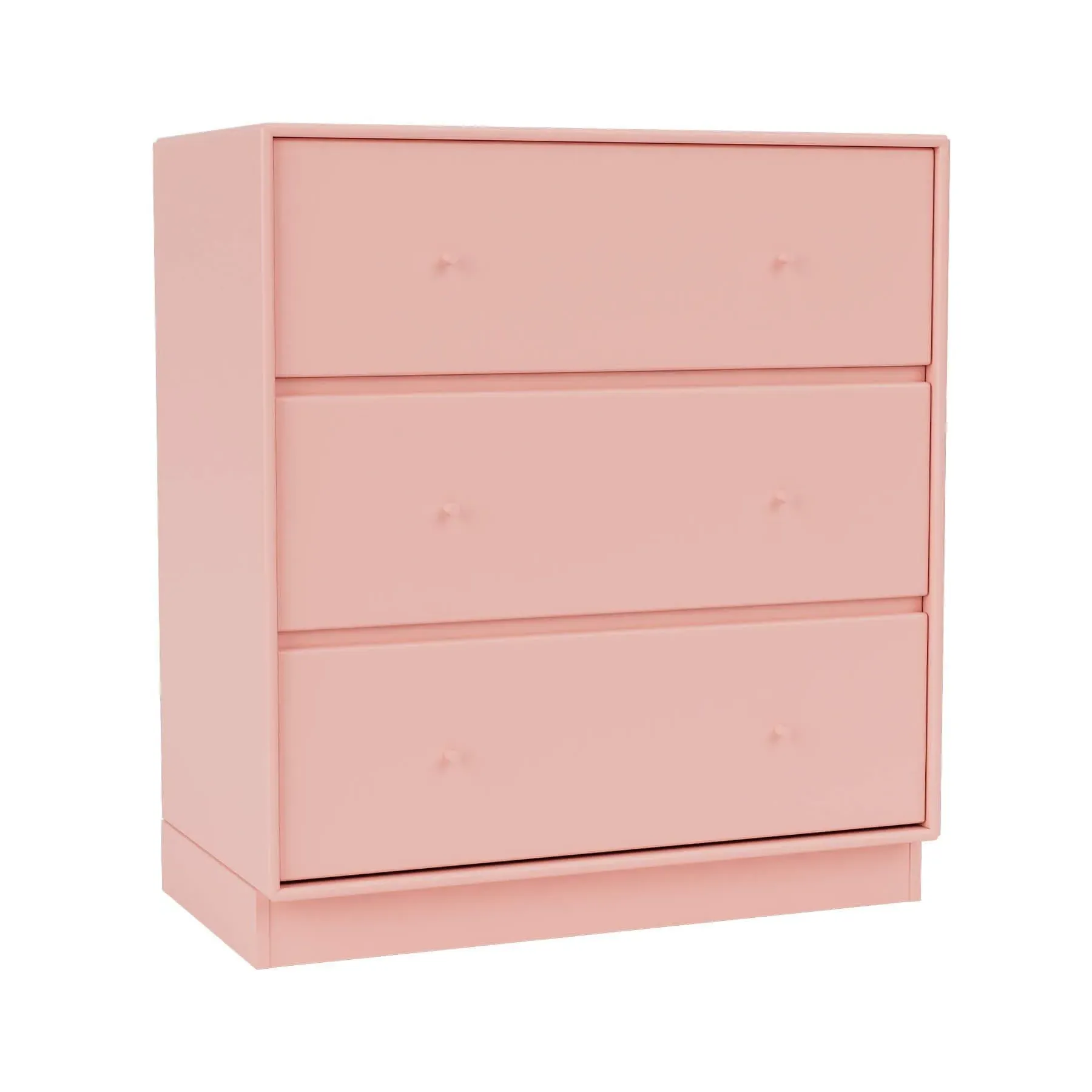 3-Drawer Dresser with Plinth - Ruby
