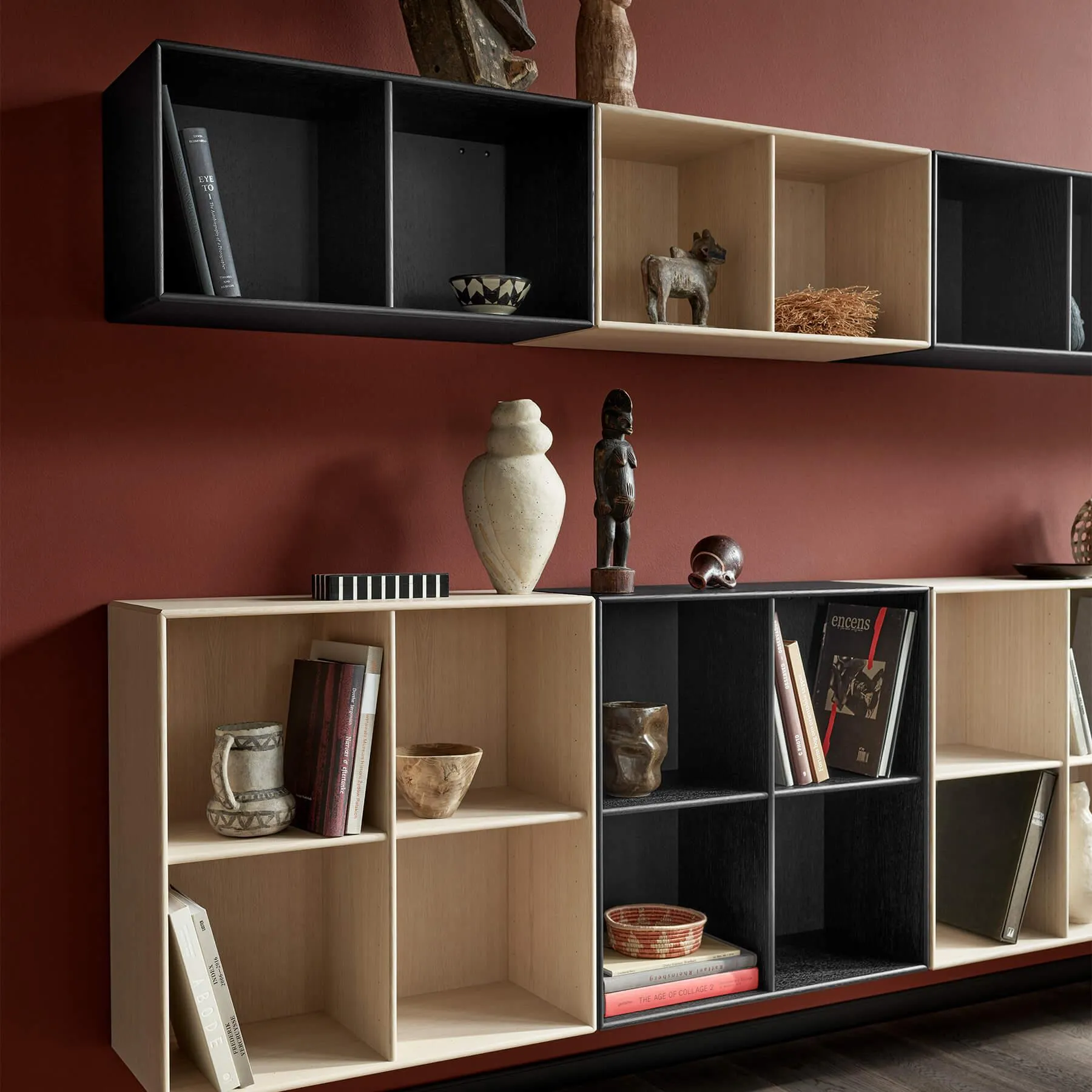 4-Compartment Bookcase with Legs - Hokkaido