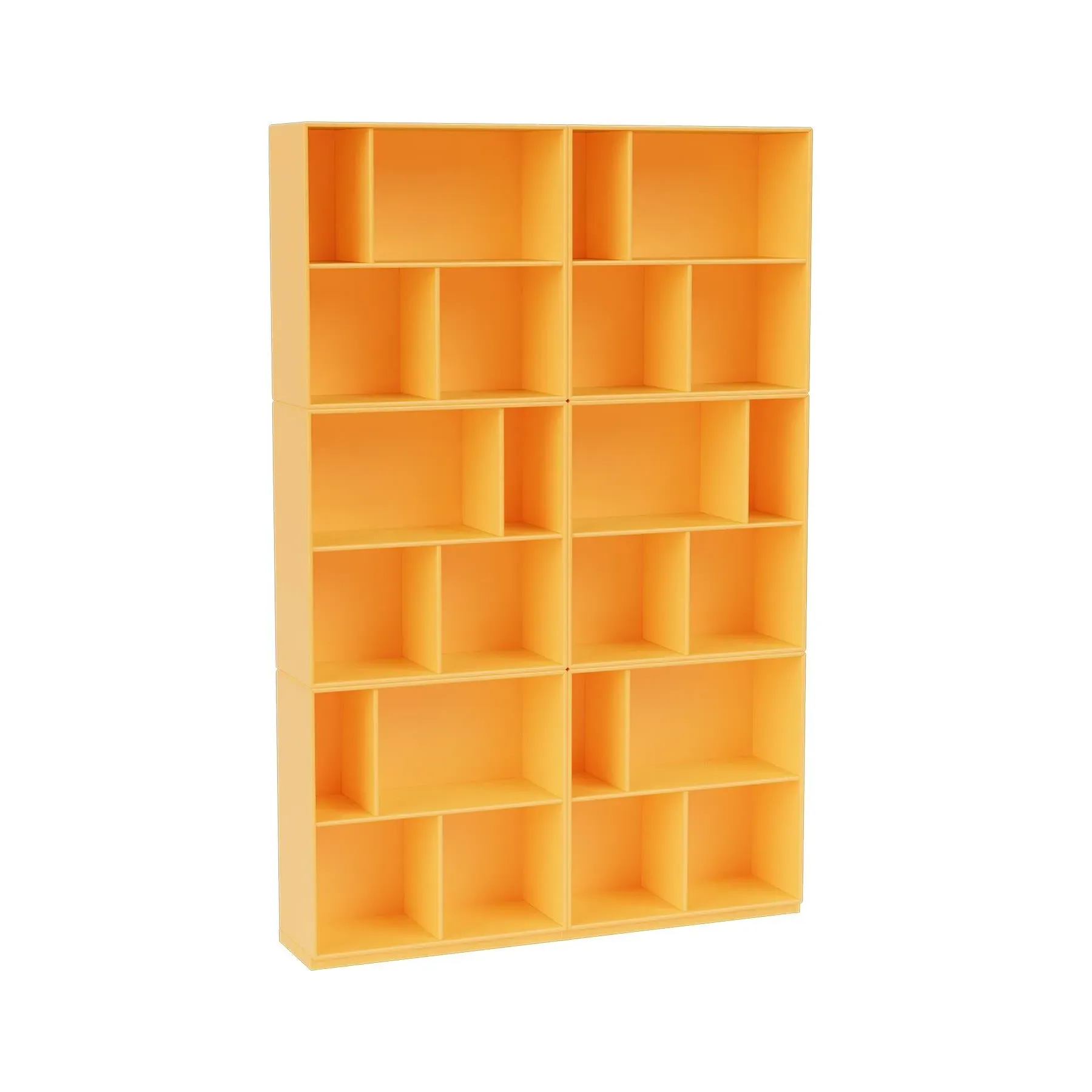 6-Module Bookshelf with Storage - Acacia image