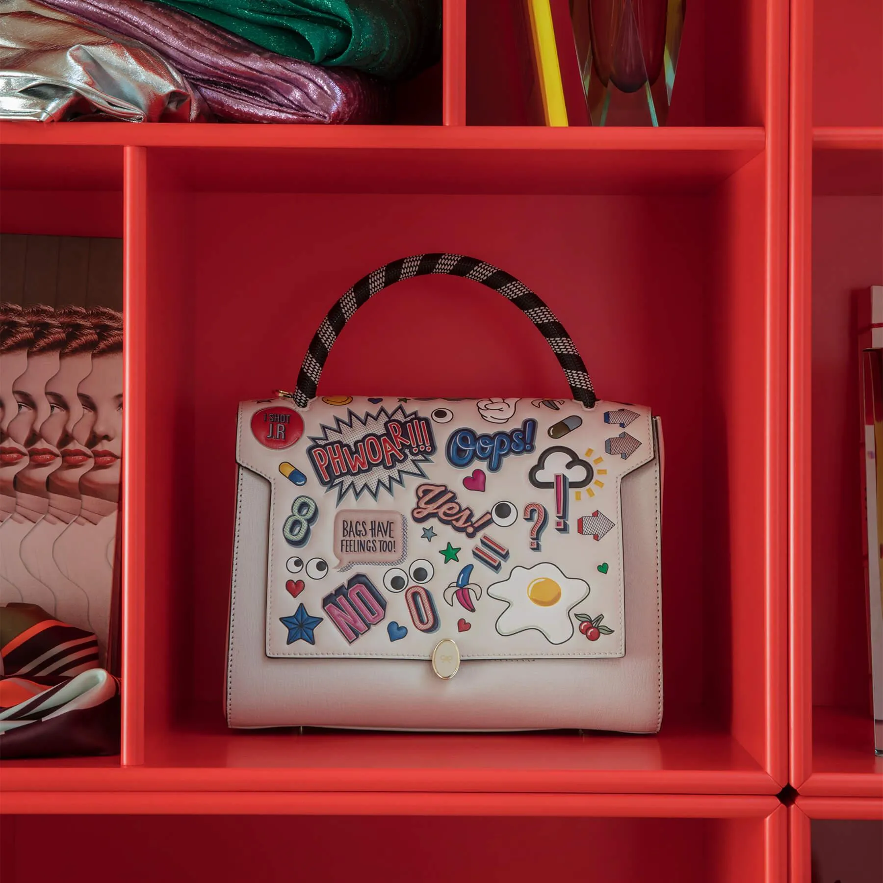 6-Module Bookshelf with Storage - Azure