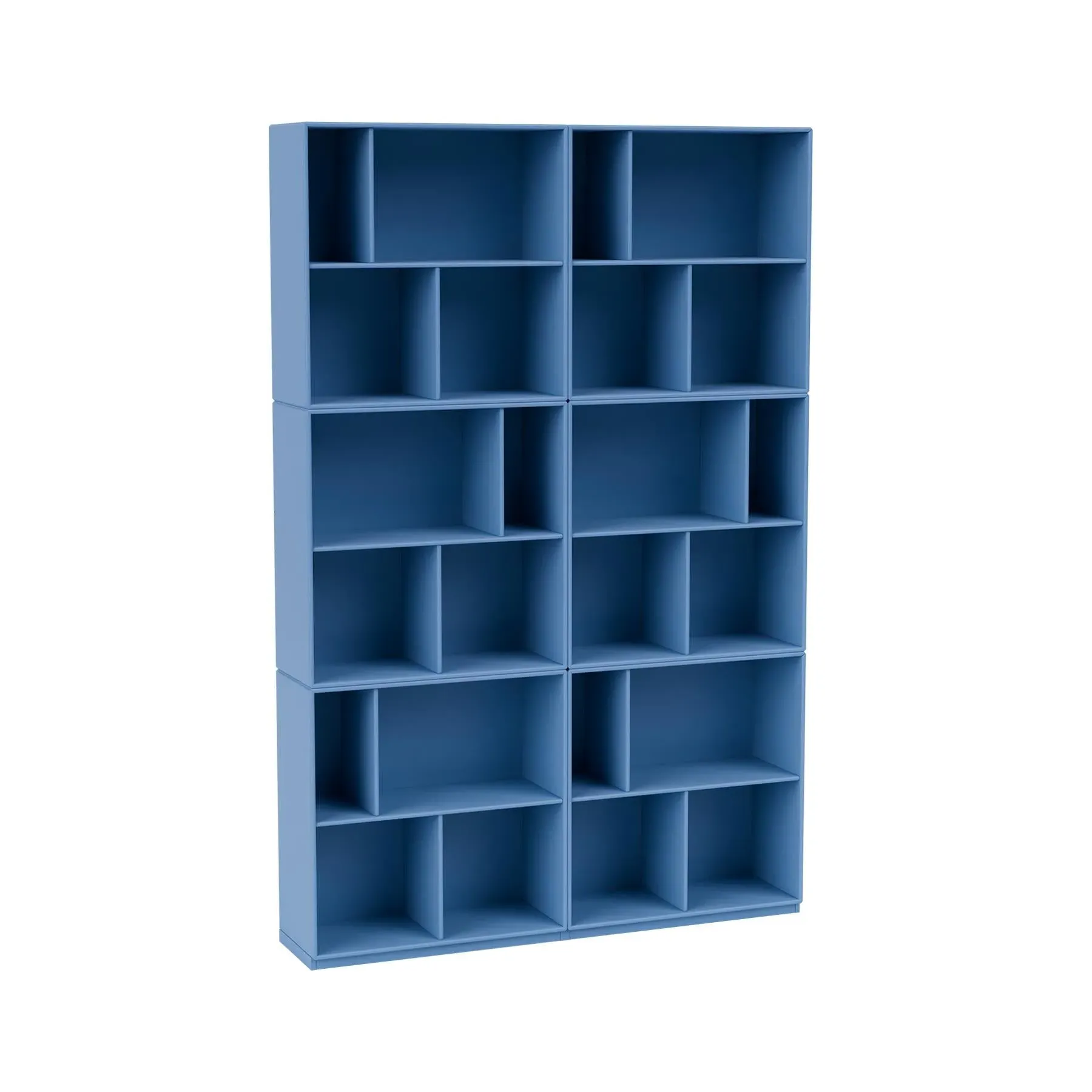 6-Module Bookshelf with Storage - Azure