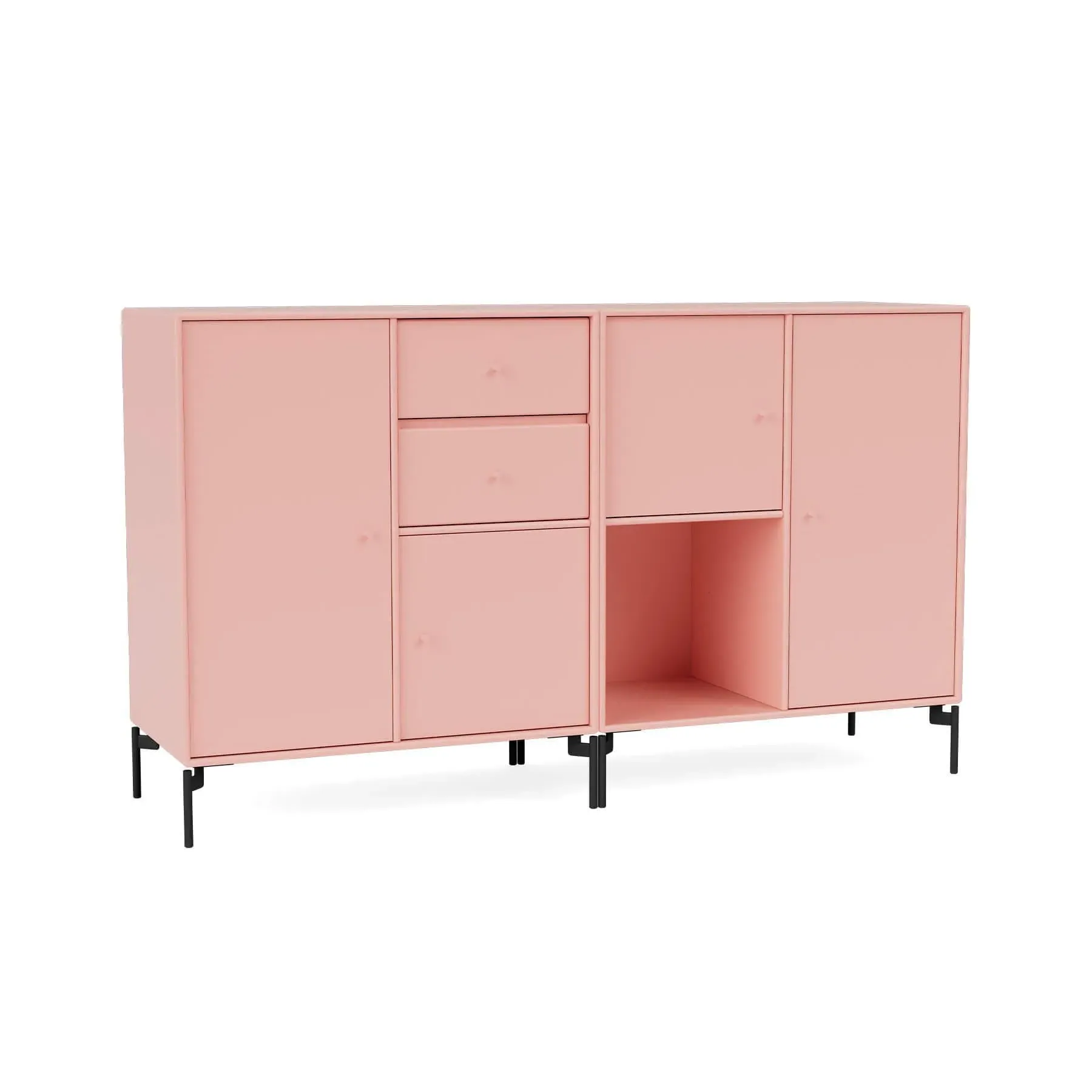 Couple Sideboard with Black Legs - Ruby