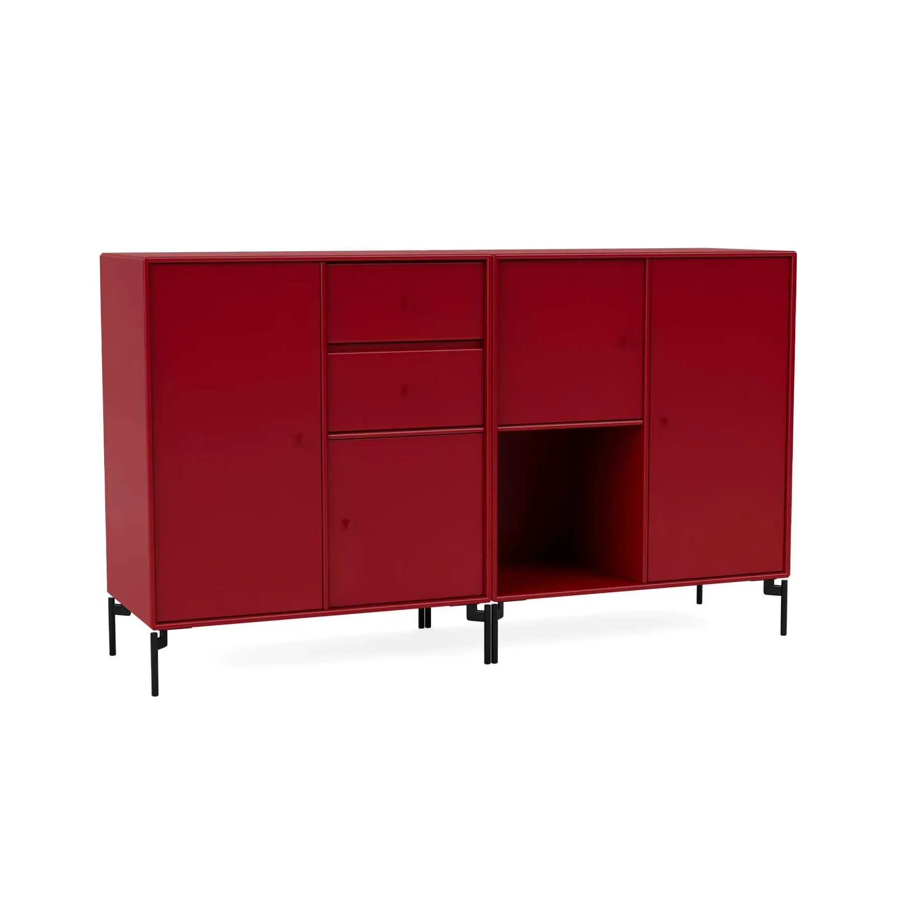 Couple Sideboard with Storage - Beetroot