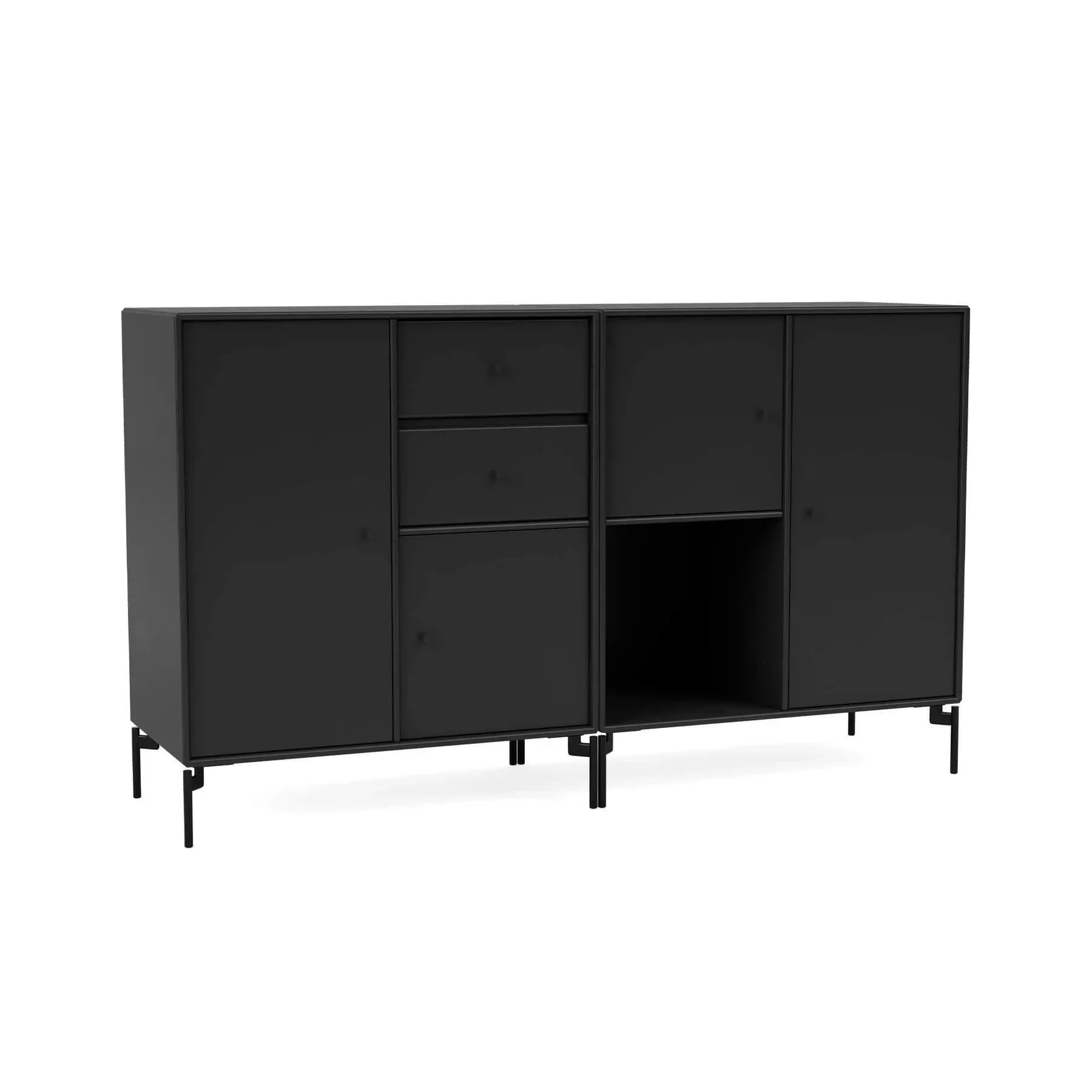 Couple Sideboard with Storage - Black