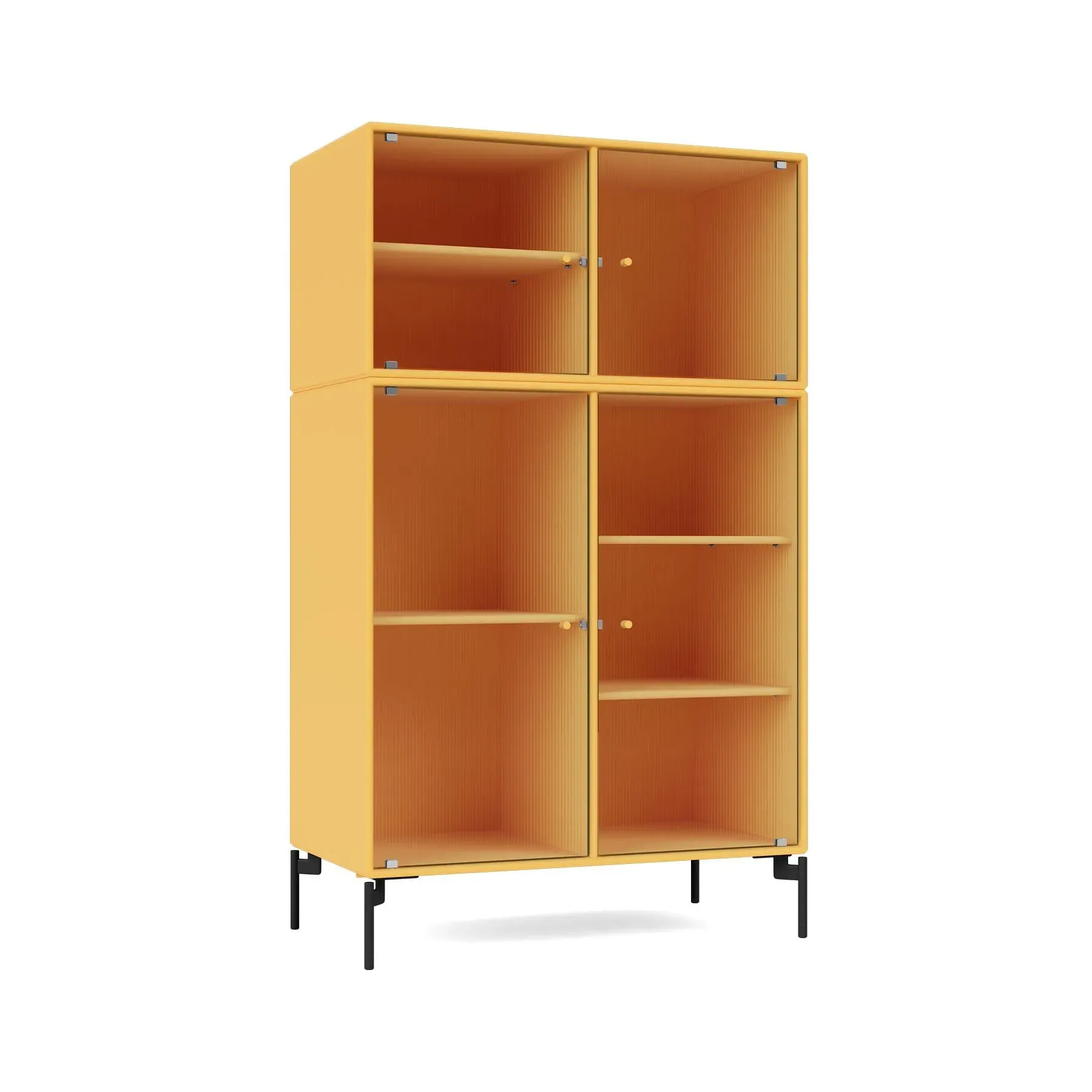 Medium Storage Cabinet with Glass Doors - Acacia