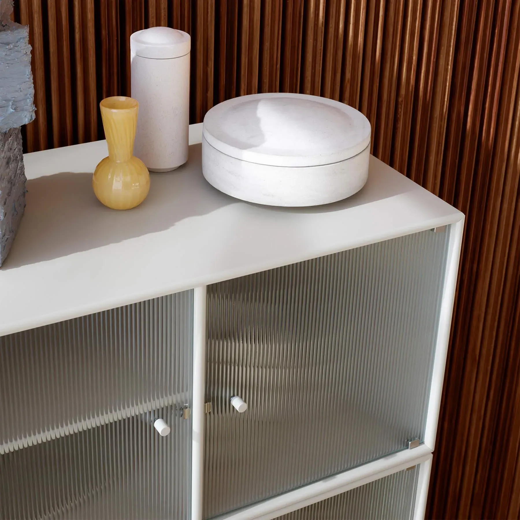 Medium Storage Cabinet with Glass Doors - Azure