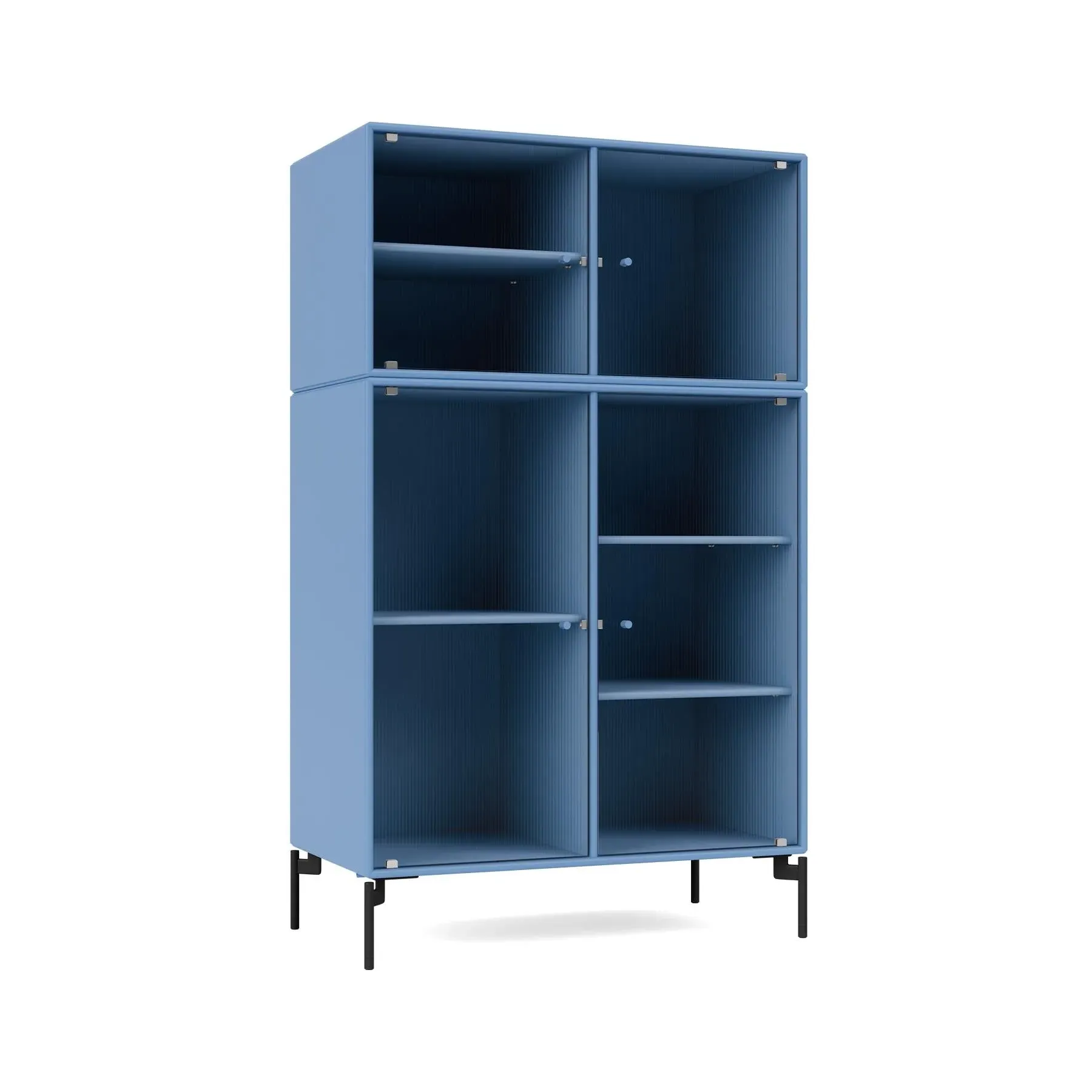 Medium Storage Cabinet with Glass Doors - Azure
