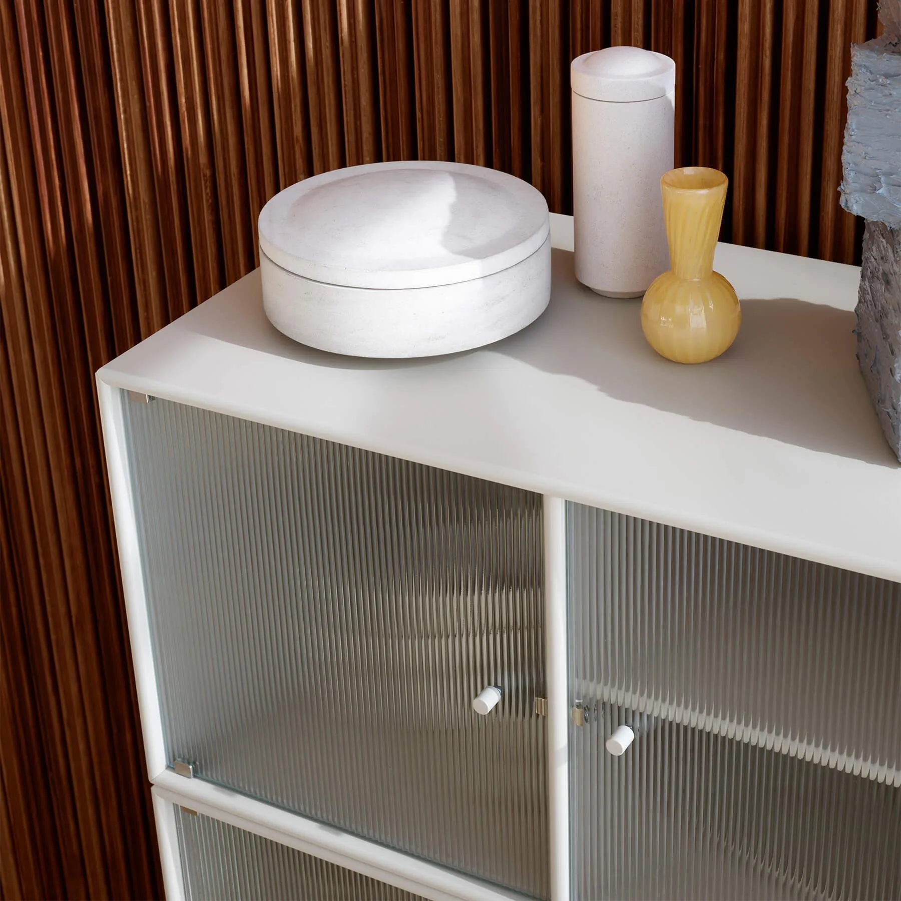 Medium Storage Cabinet with Glass Doors - Flint