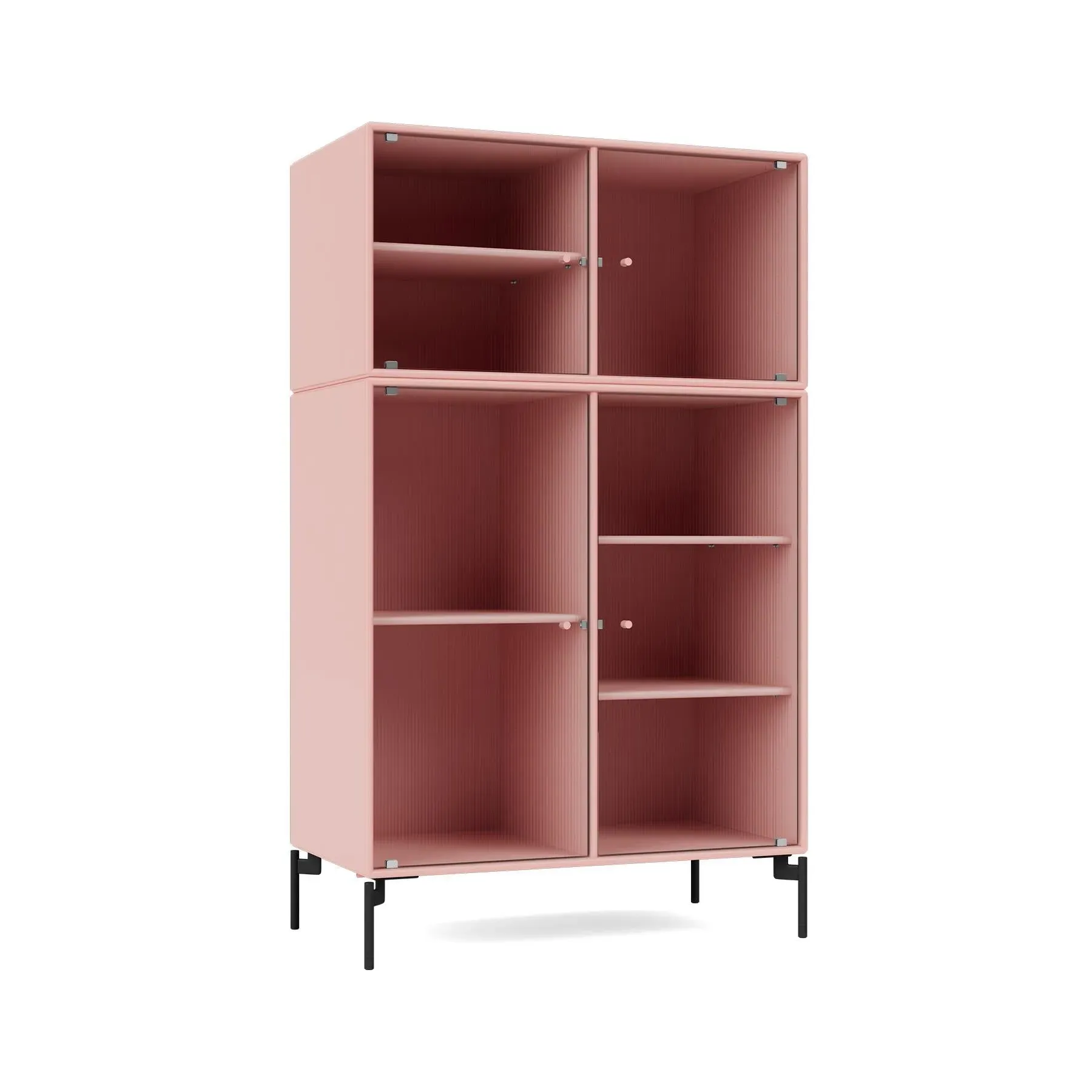 Medium Storage Cabinet with Glass Doors - Ruby