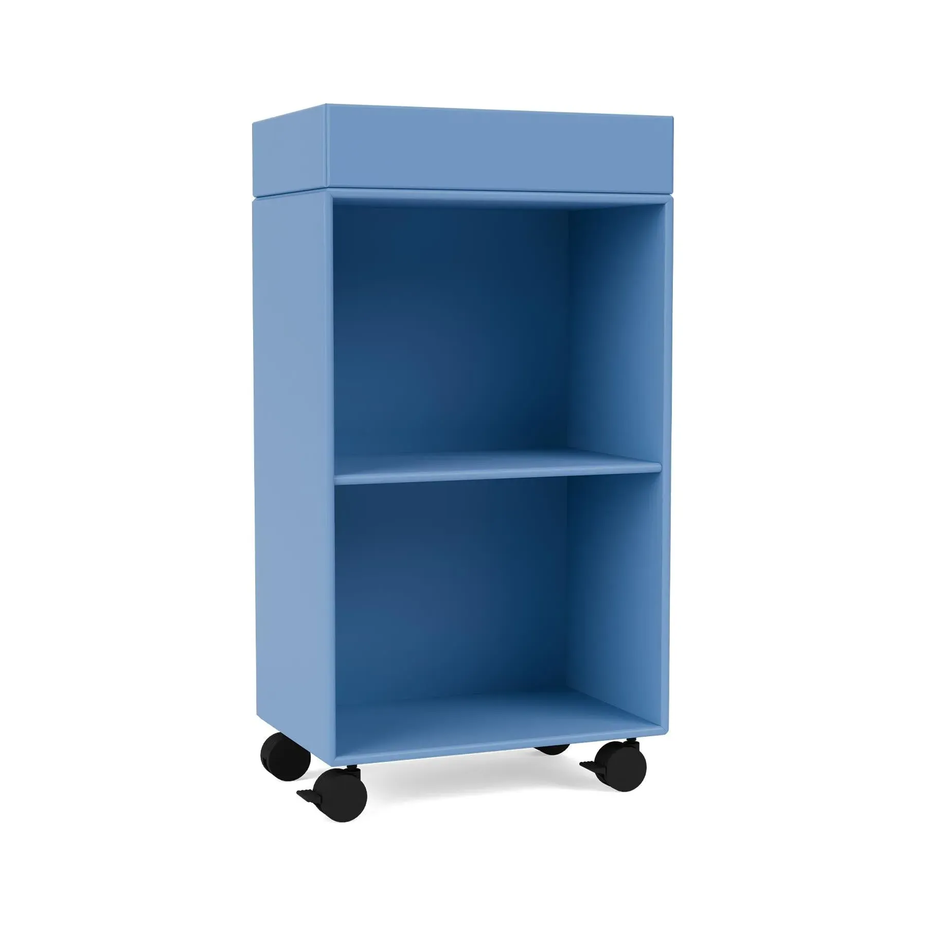 Mobile Storage Trolley with Castors - Azure, MDF image