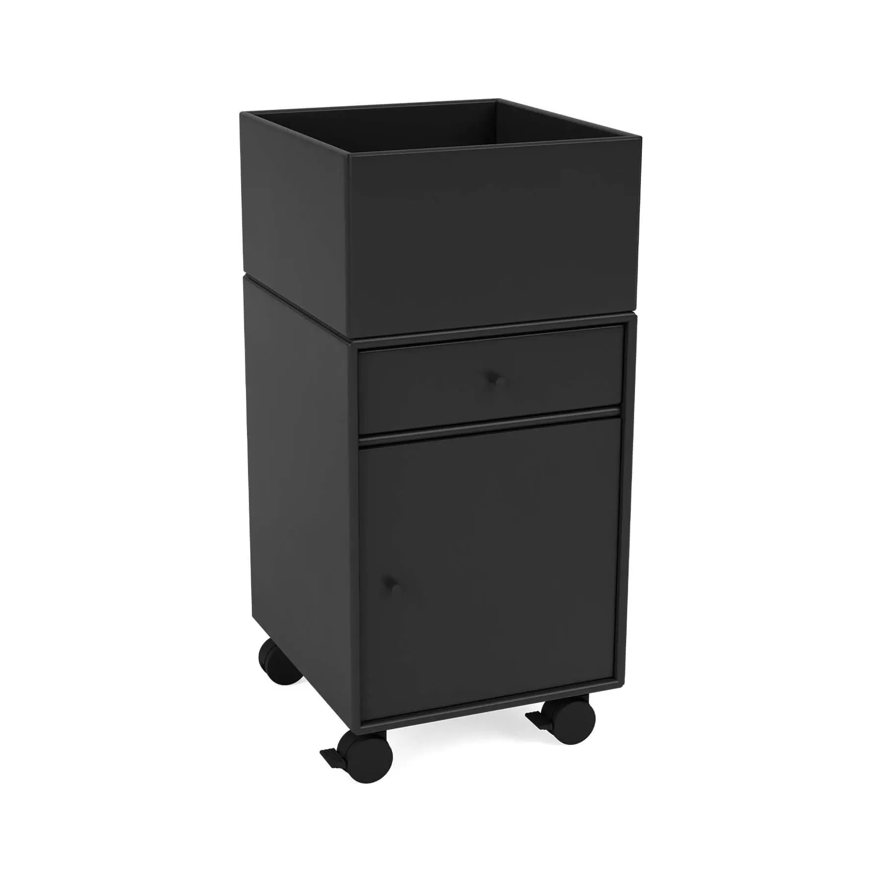 Mobile Storage Unit with Castors - Black