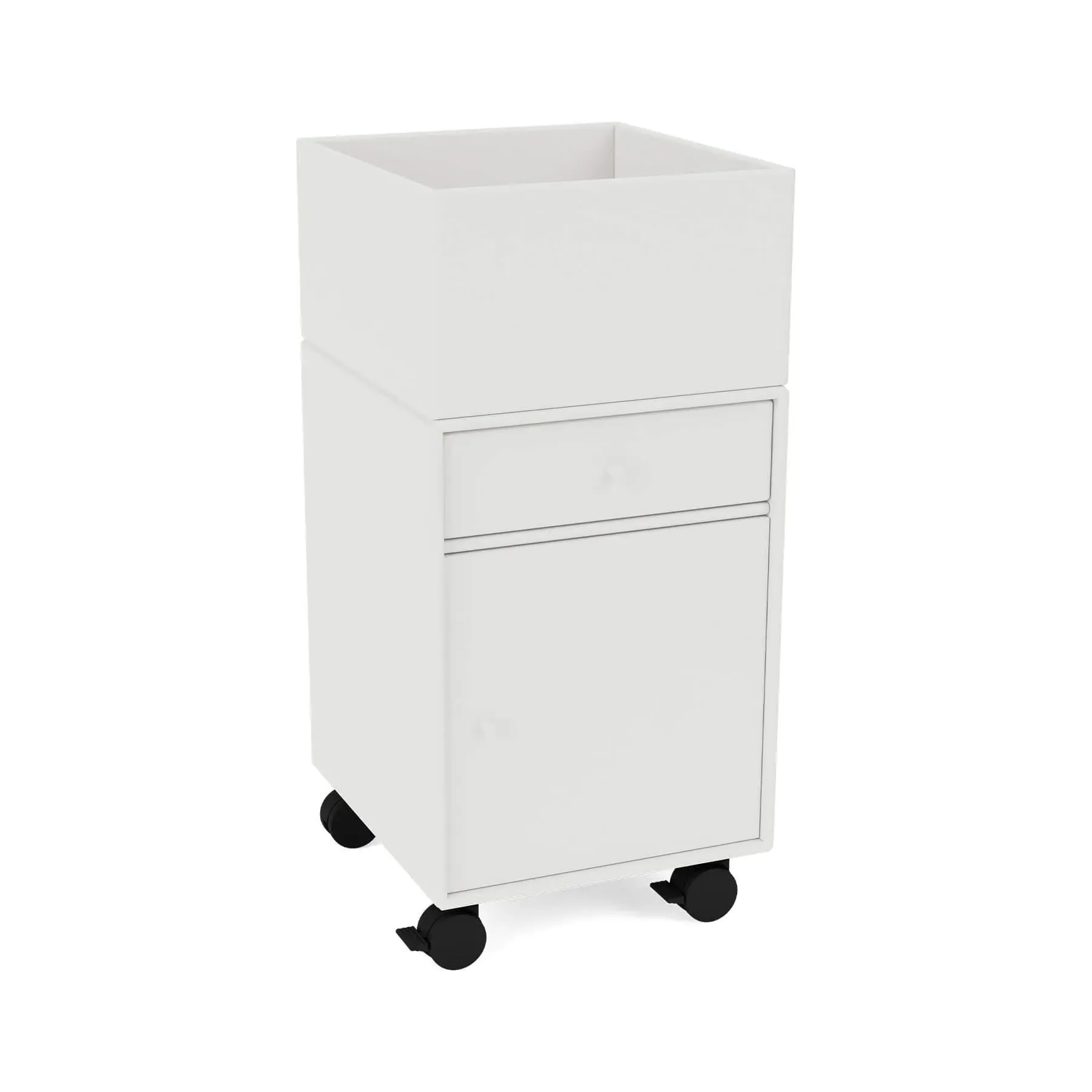 Mobile Storage Unit with Castors - White