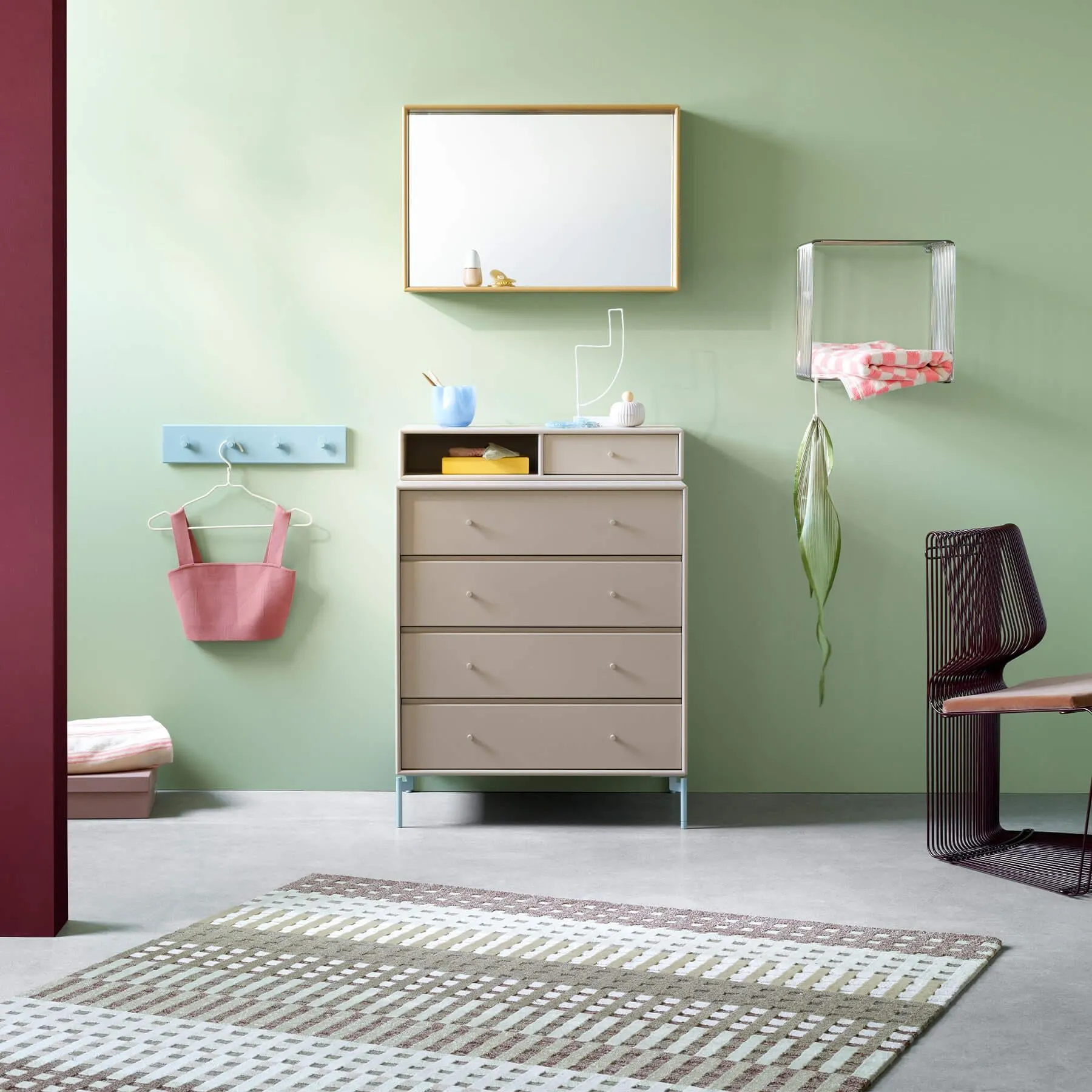 Modular Chest of Drawers with Shelf - Parsley