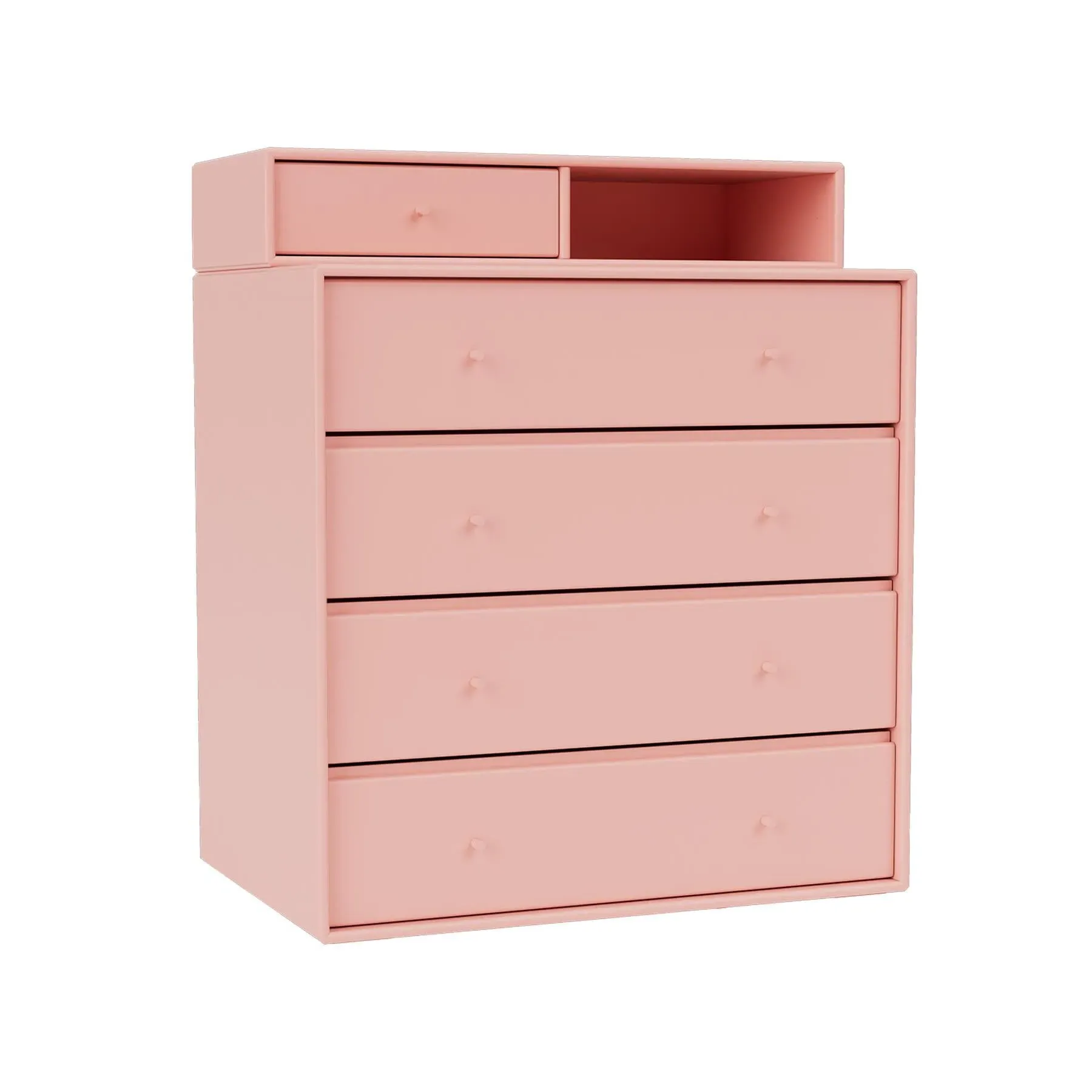 Modular Chest of Drawers with Shelf - Ruby